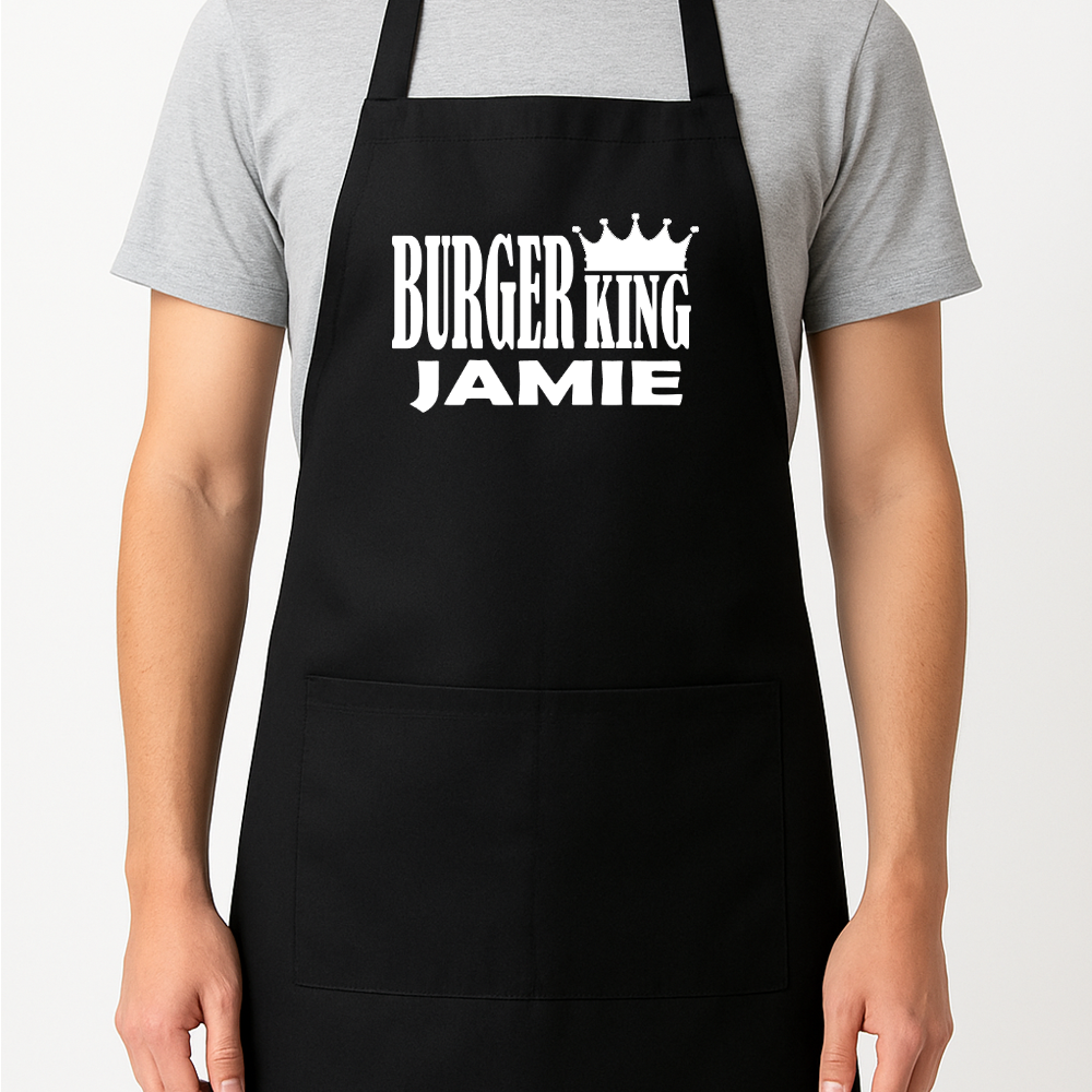 Burger-King Personalised Apron Gift Present Barbeque