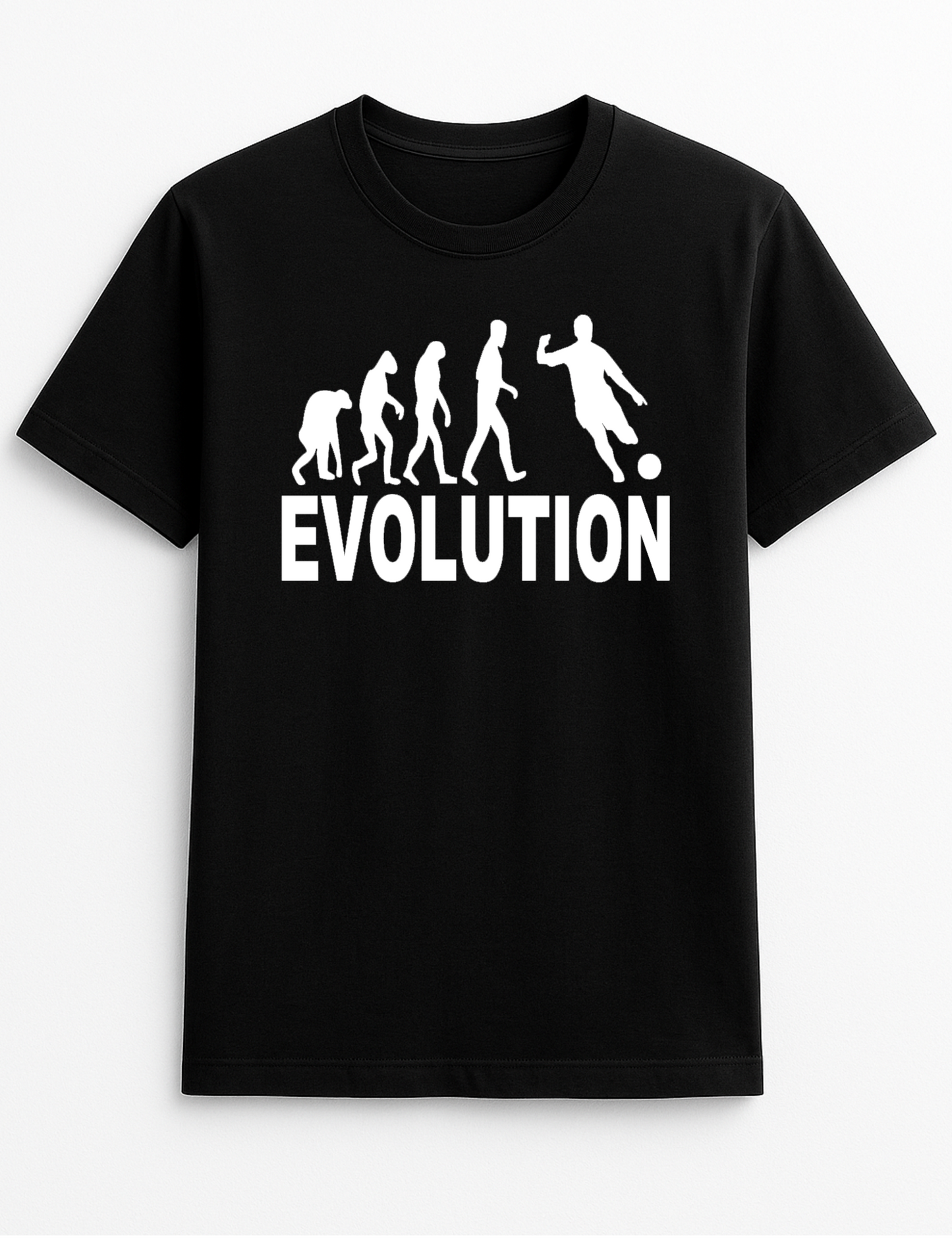 Evolution Football Slogan Funny Humour Slogan Personalised Colours Unisex T-Shirt Gift Black
