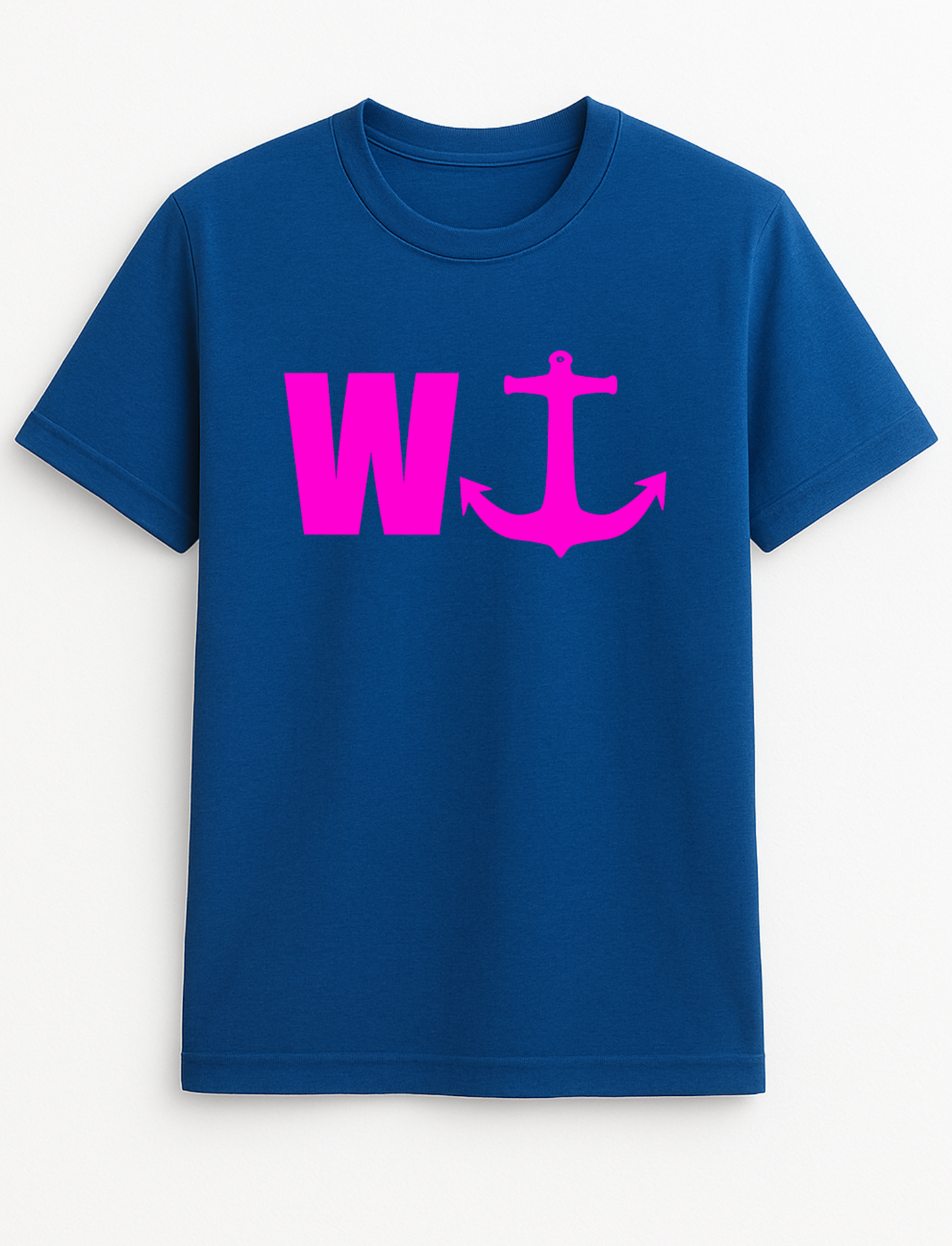 W Anchor Logo Cheeky Funny Humour Slogan Personalised Colours Unisex T-Shirt Gift Black