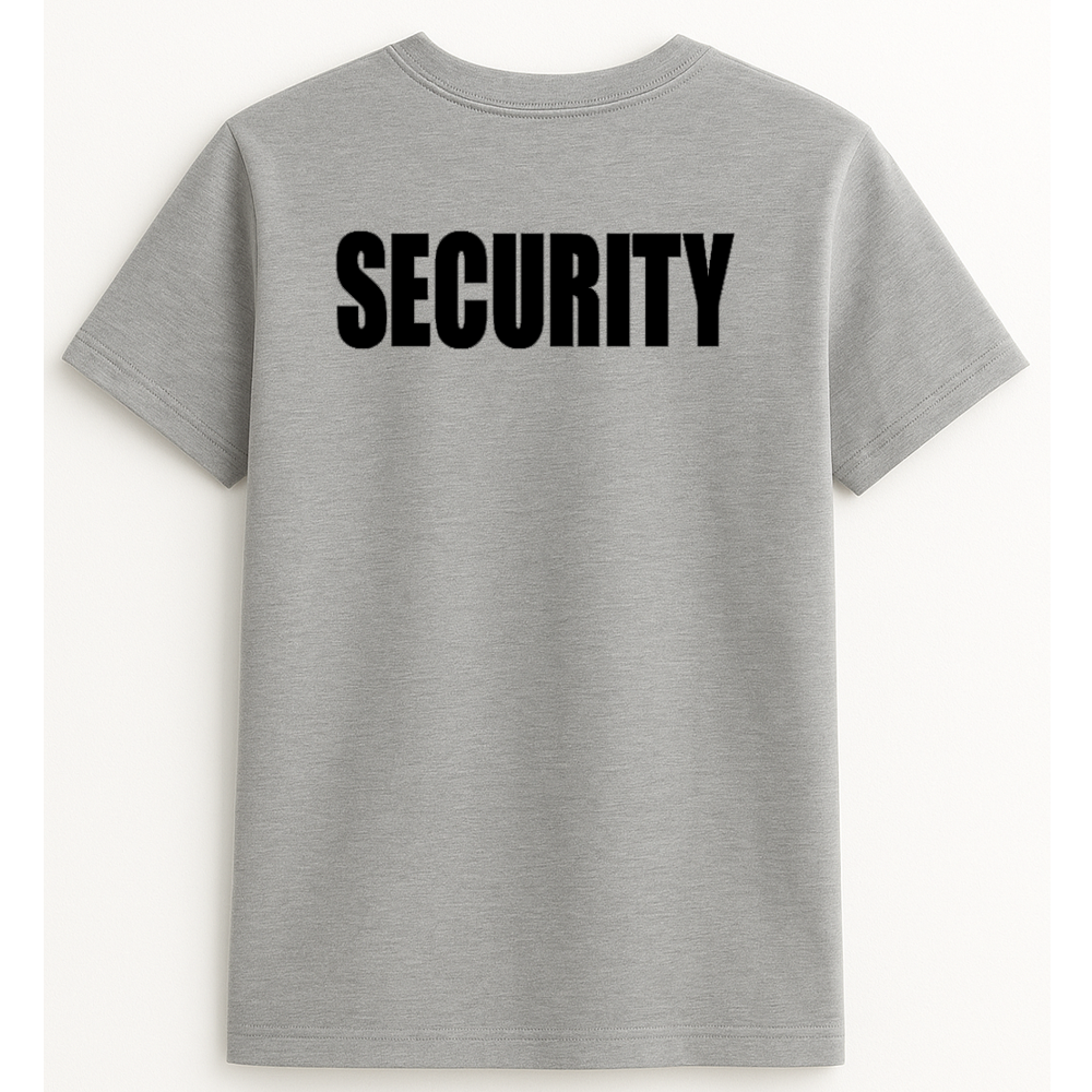 Security T-Shirt – Professional Guard Uniform Tee | Durable & Comfortable (Front & Back) Black