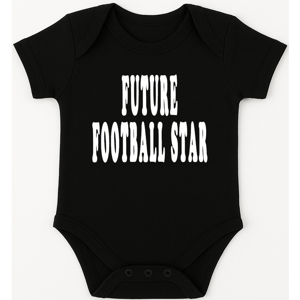 Future Football Star funny, novelty, baby suit, baby grow, christening gift