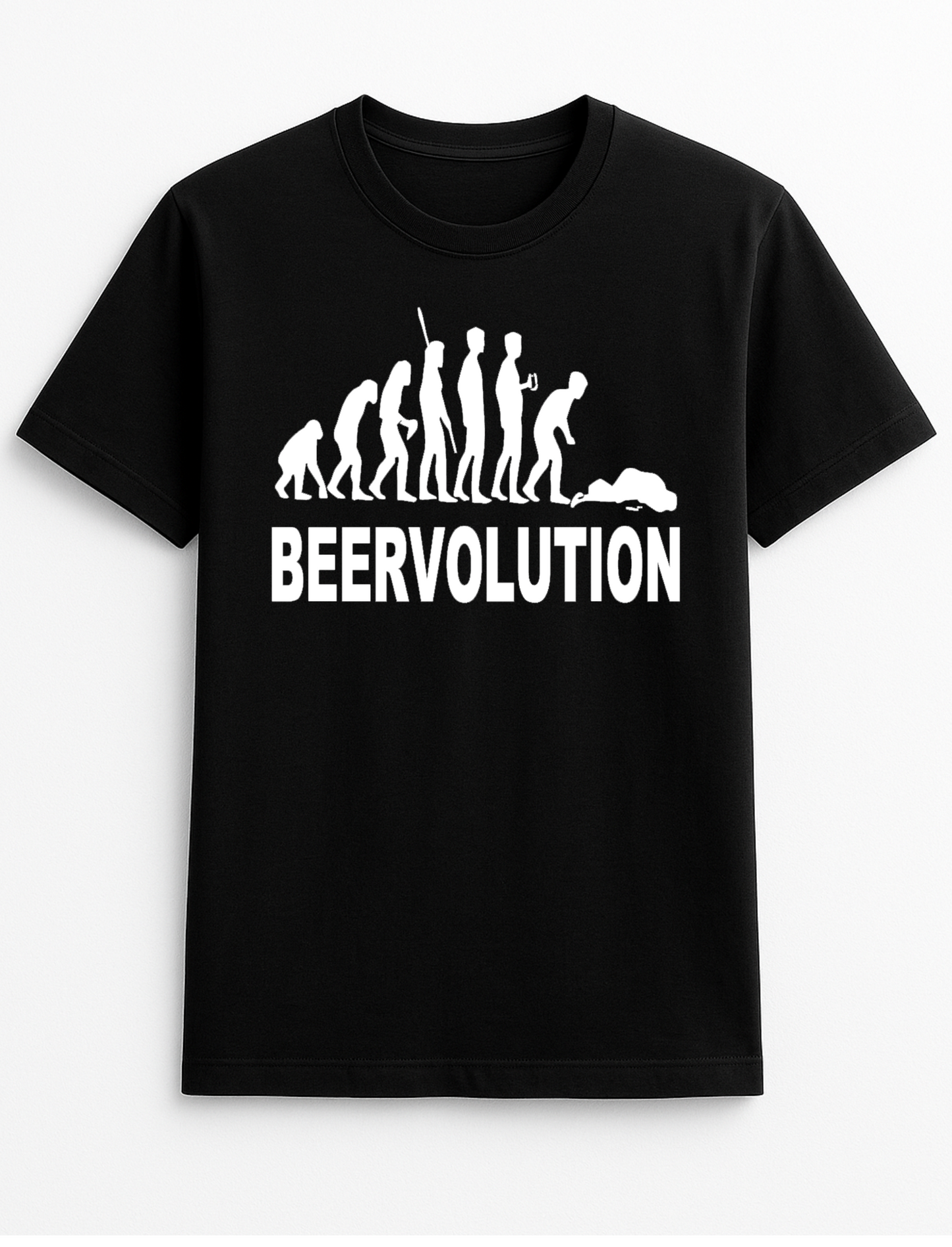 Beervolution Beer Humorous Funny Personalised Slogan Unisex T-Shirt Gift Black
