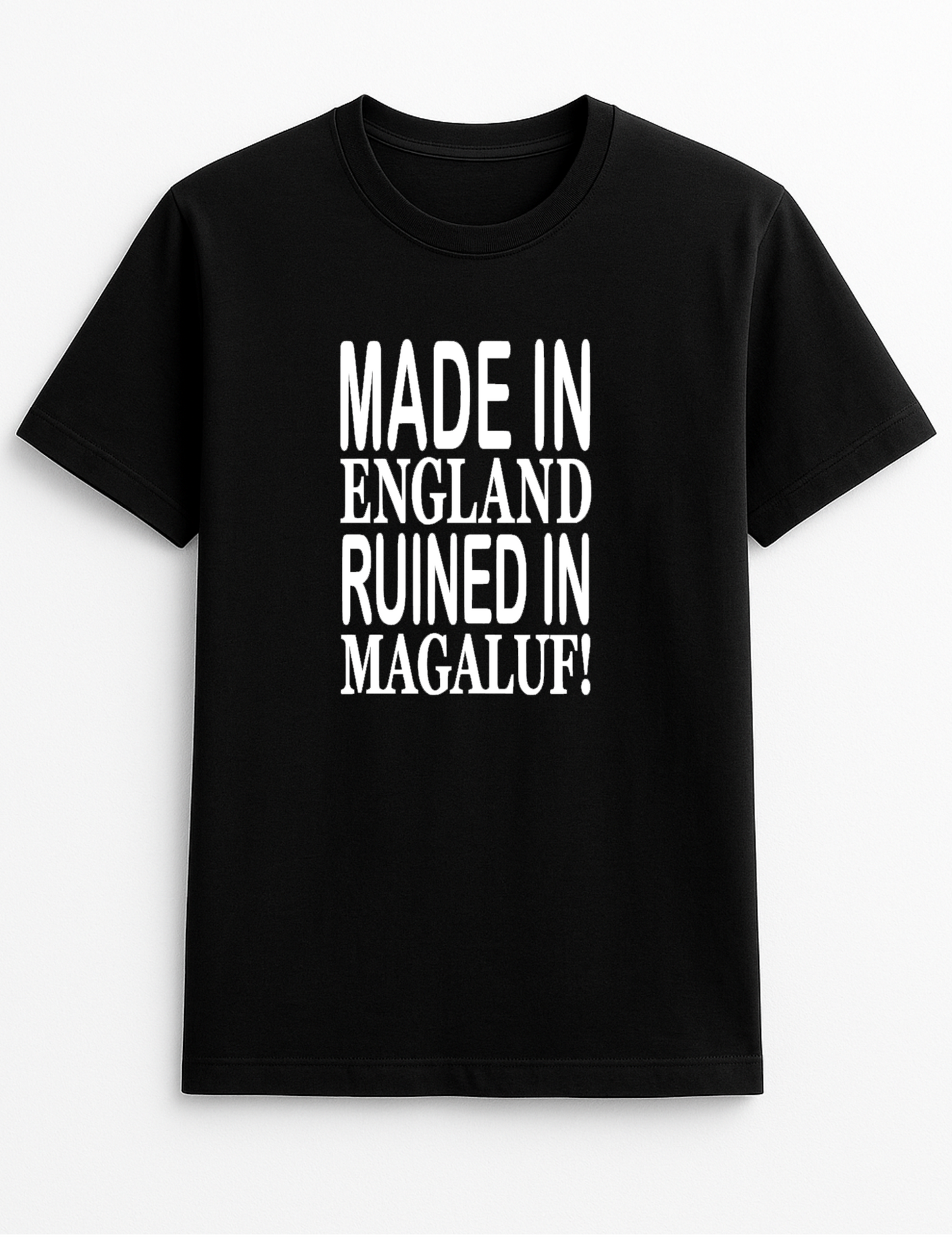Made in England Ruined in Your Destination Customised Slogan T-Shirt Gift