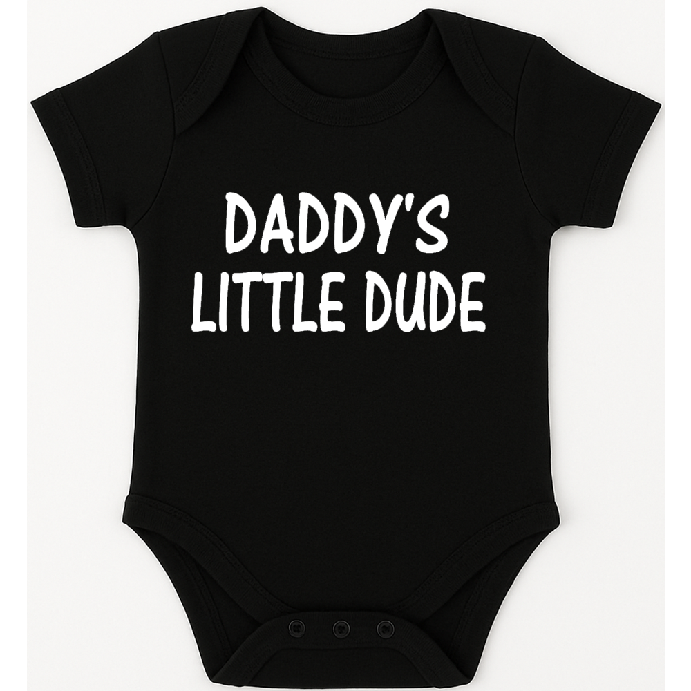 Daddy's Little Dude funny, novelty, baby suit, baby grow, christening gift