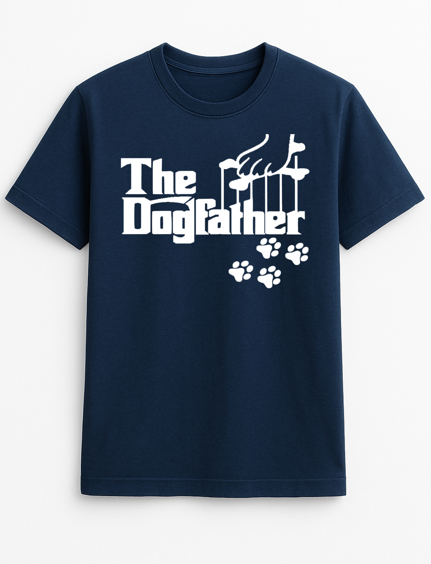 The Dogfather Humorous Funny Novelty Personalised Colours Slogan Unisex T-Shirt Top Tee Gift Black