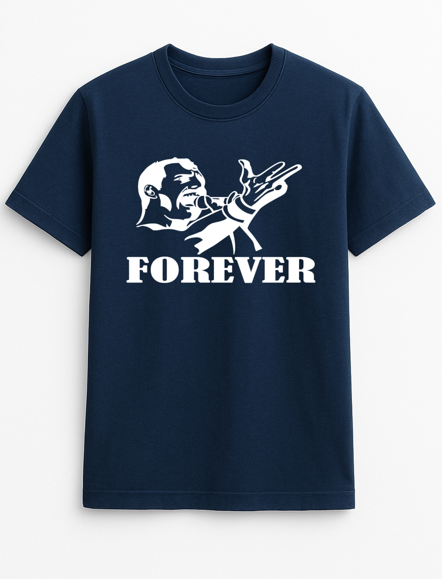 Freddie MERC Forever Slogan Personalised Colours Unisex Icon T-Shirt Gift Black