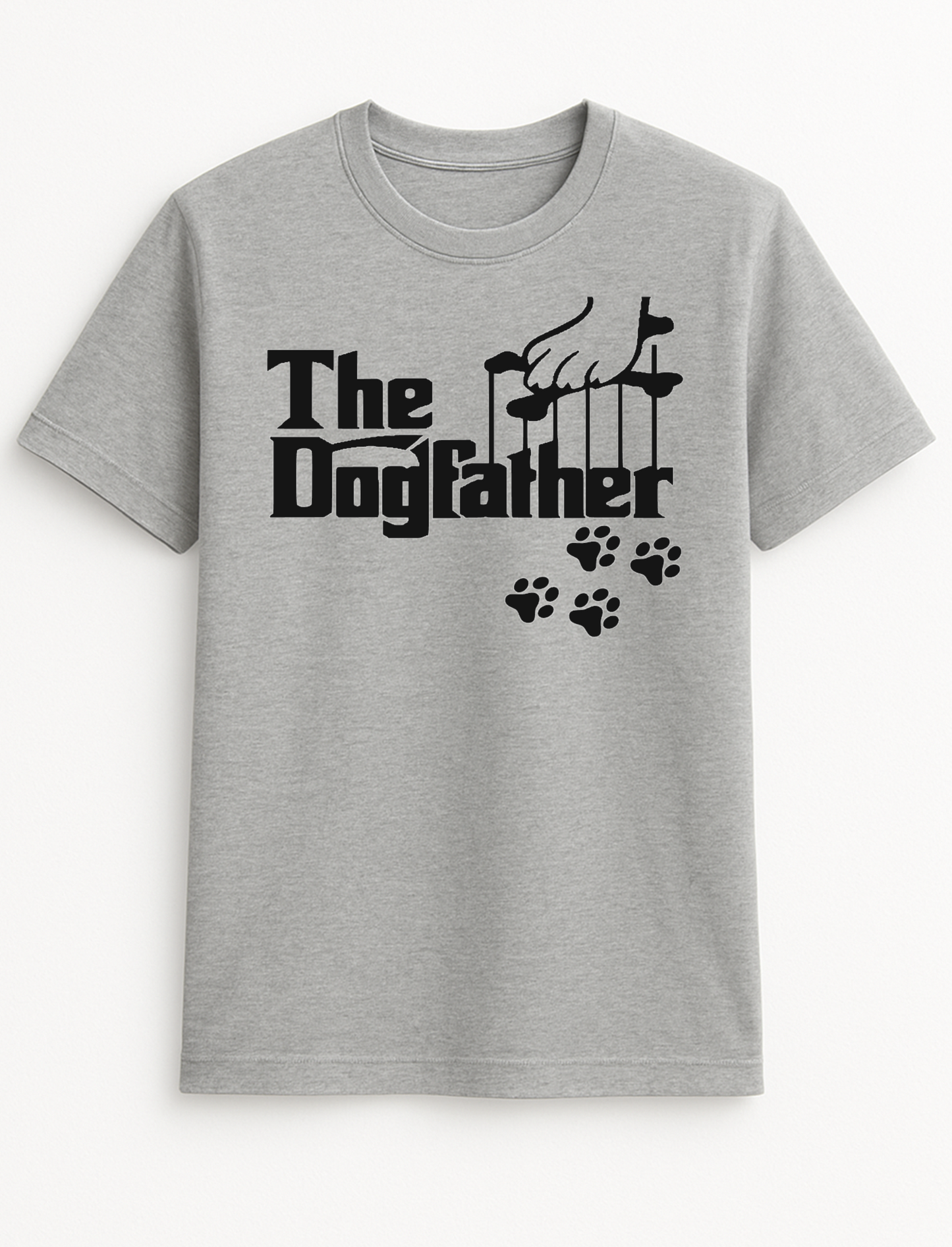 The Dogfather Humorous Funny Novelty Personalised Colours Slogan Unisex T-Shirt Top Tee Gift Black