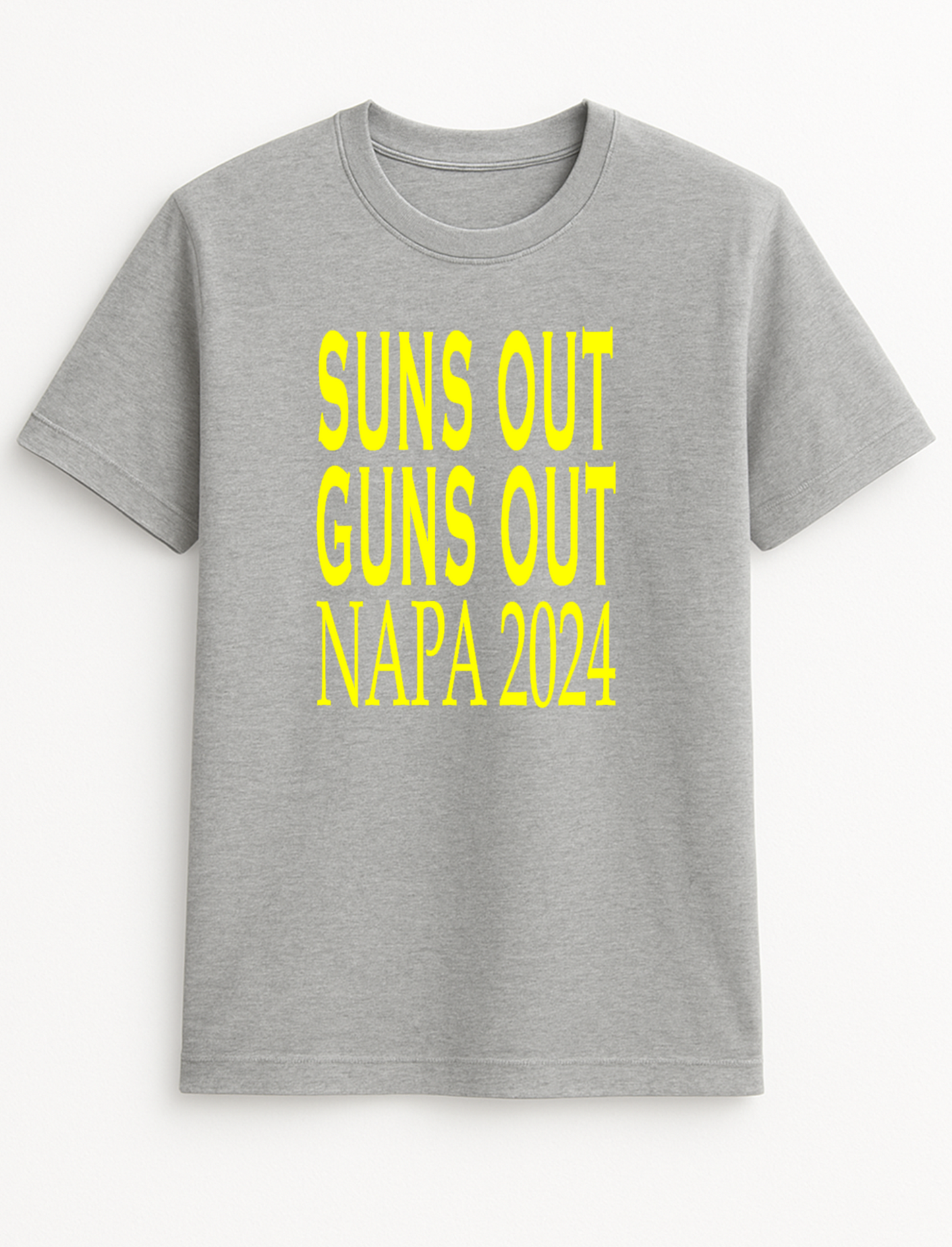 Suns Out Guns Out Personalised Your Destination and Year Customised Slogan T-Shirt Gift