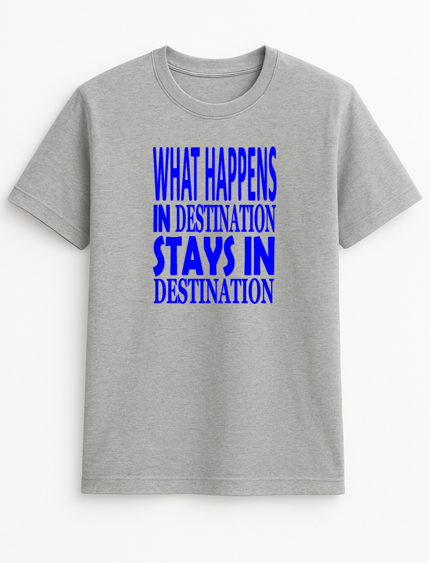 What Happens in Stays in Personalised Name Your Town Chosen Destination Customised Slogan T-Shirt Gift