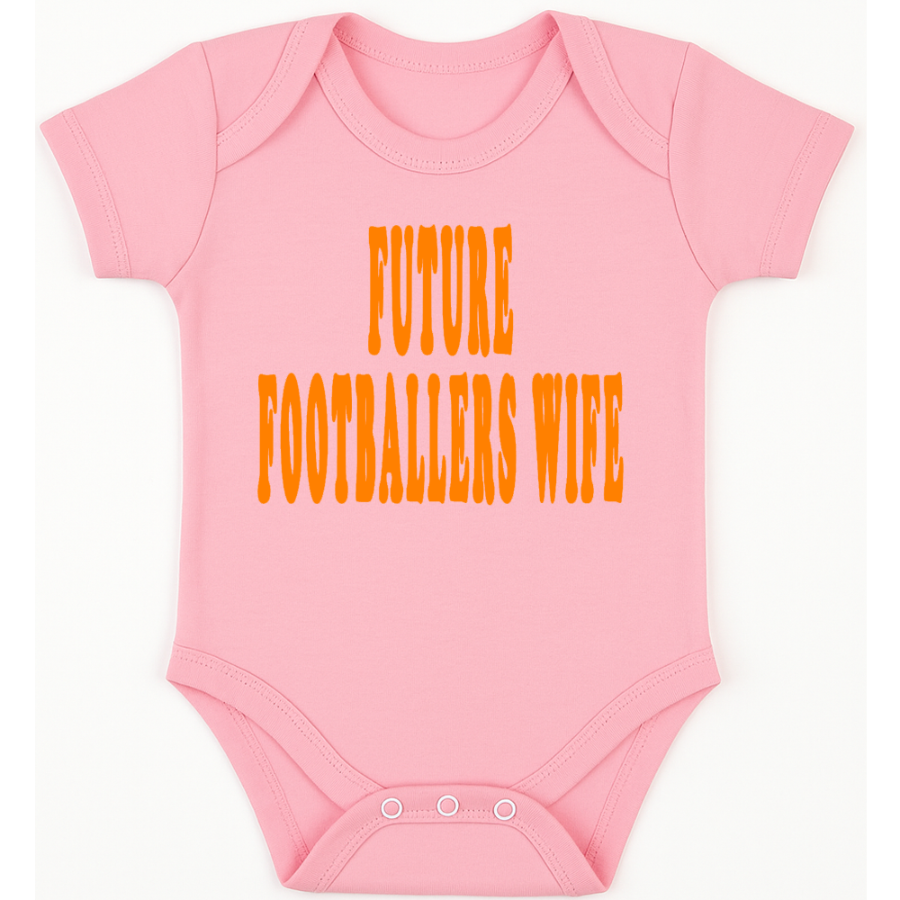 Future Footballers Wife funny, novelty, baby suit, baby grow, christening gift