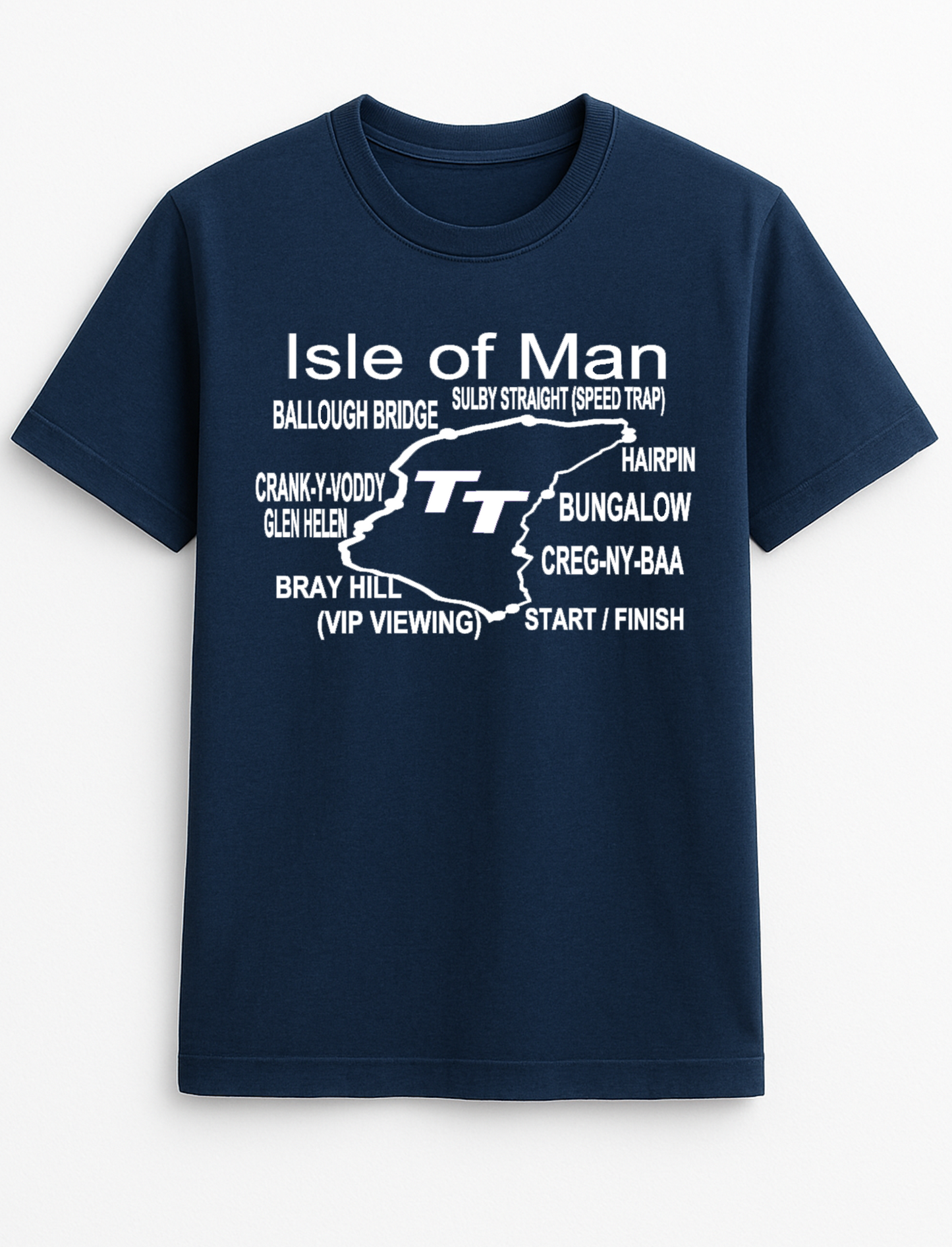 Isle of Man TT Personalised Colours Unisex T-Shirt Gift Black