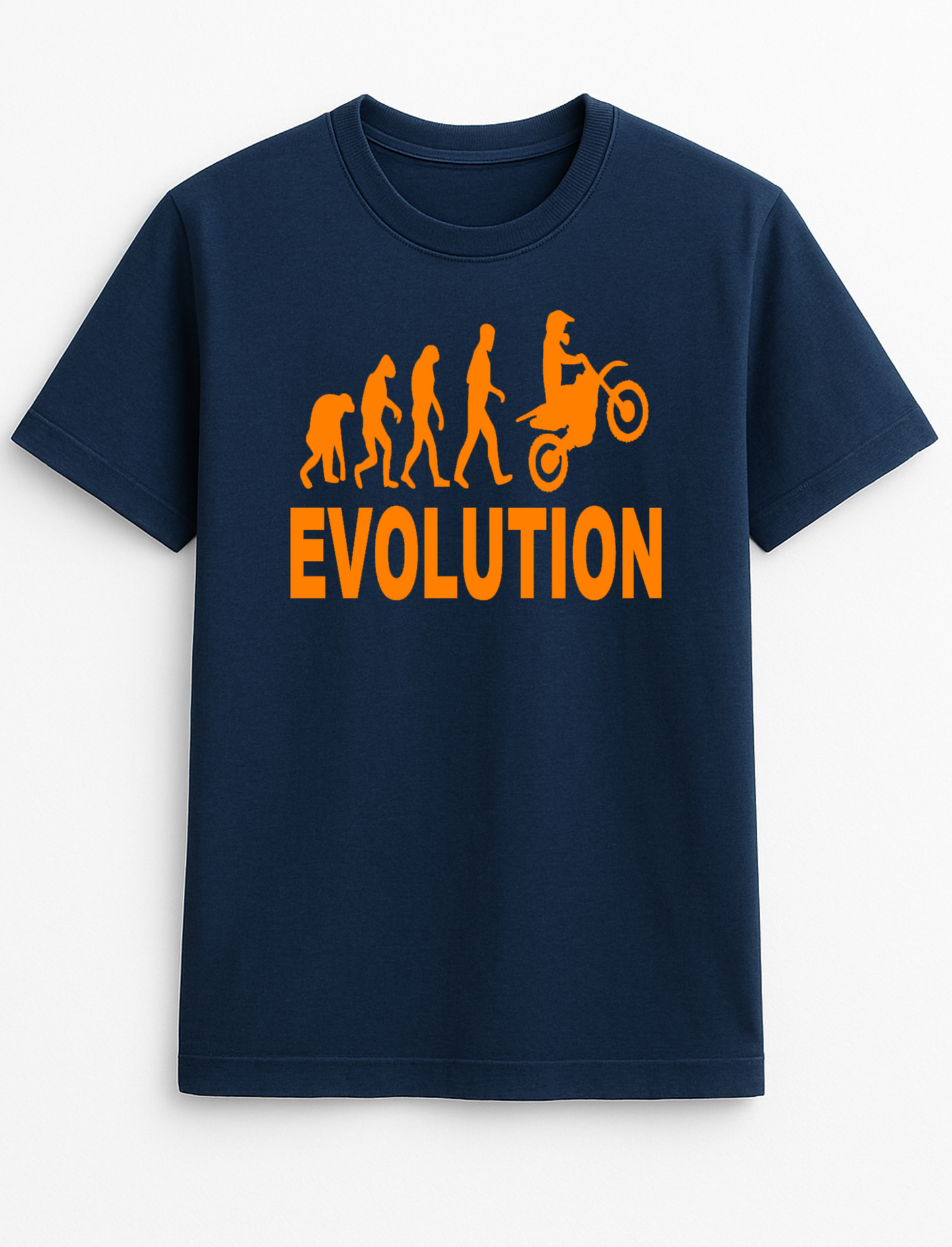 Evolution Motocross Humorous Funny Slogan Personalised Colours Unisex T-Shirt Gift Black
