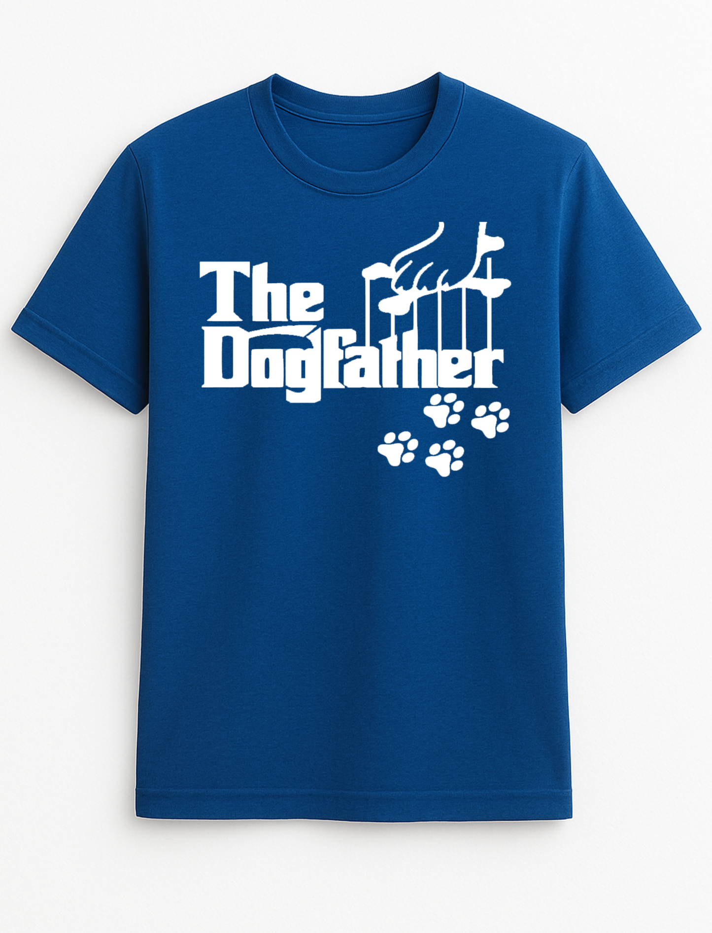 The Dogfather Humorous Funny Novelty Personalised Colours Slogan Unisex T-Shirt Top Tee Gift Black