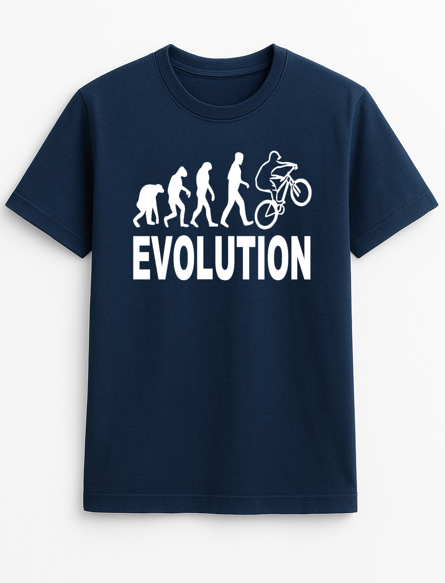 Evolution Mountain Bike Humorous Funny Slogan Personalised Colours Unisex T-Shirt Gift Black