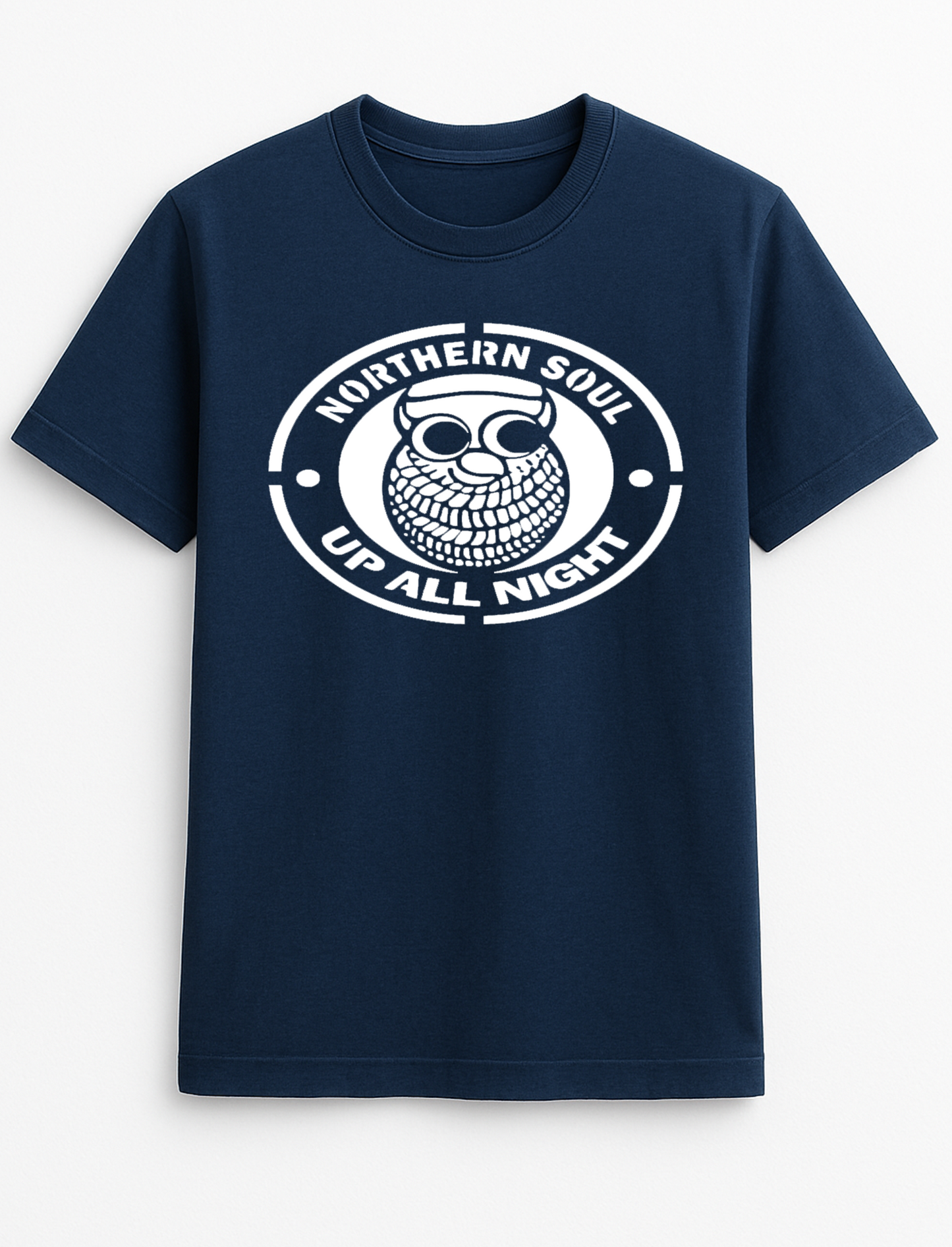 Northern Soul Owl Music Personalised Colours Unisex T-Shirt Top Tee Gift Black