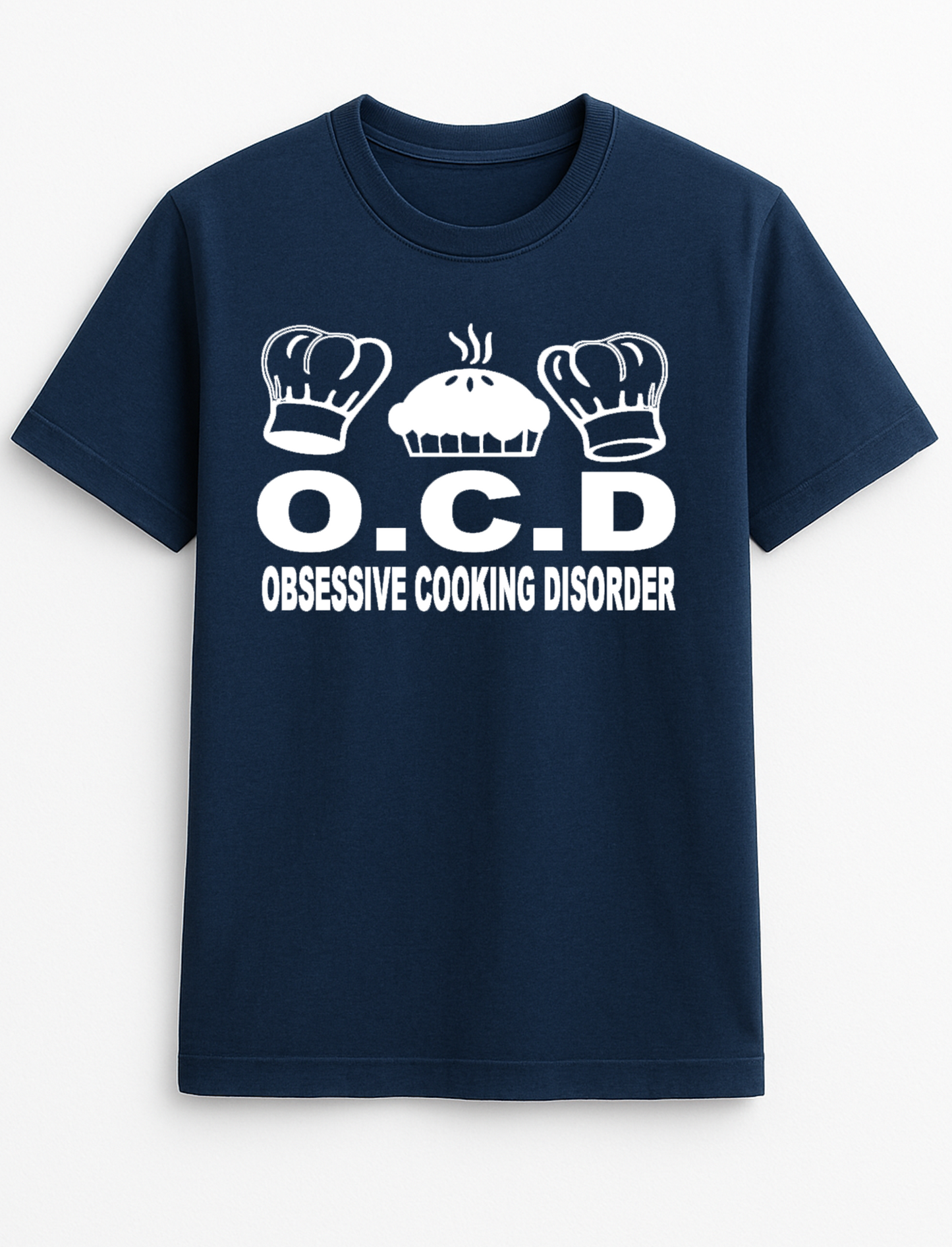 O.C.D.'Obsessive Cooking Disorder' Slogan Funny Humour Slogan Personalised Colours Unisex T-Shirt Gift Black