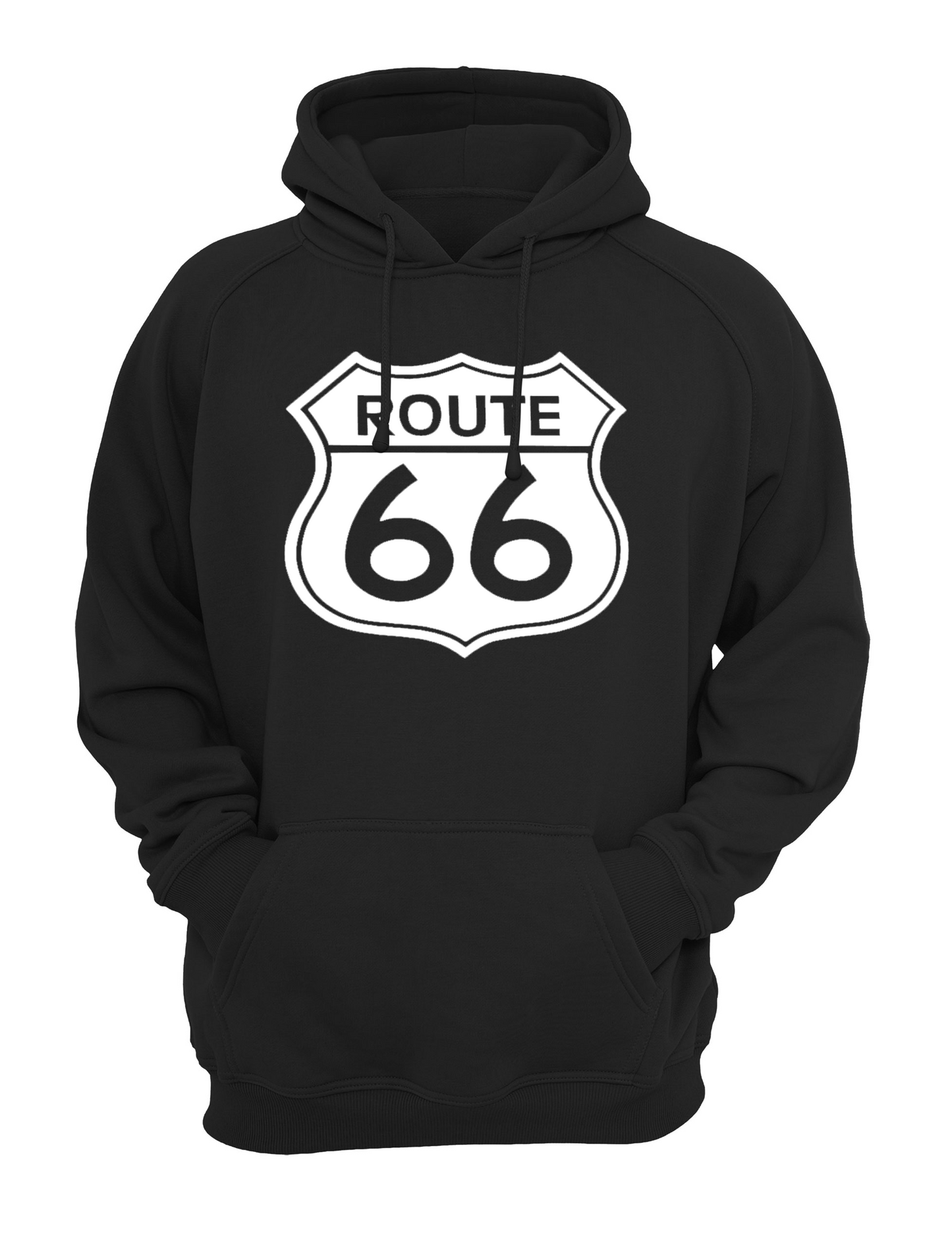 Route 66 Slogan Unisex Casual Hoody, Sweatshirt, Sweat Black, Grey