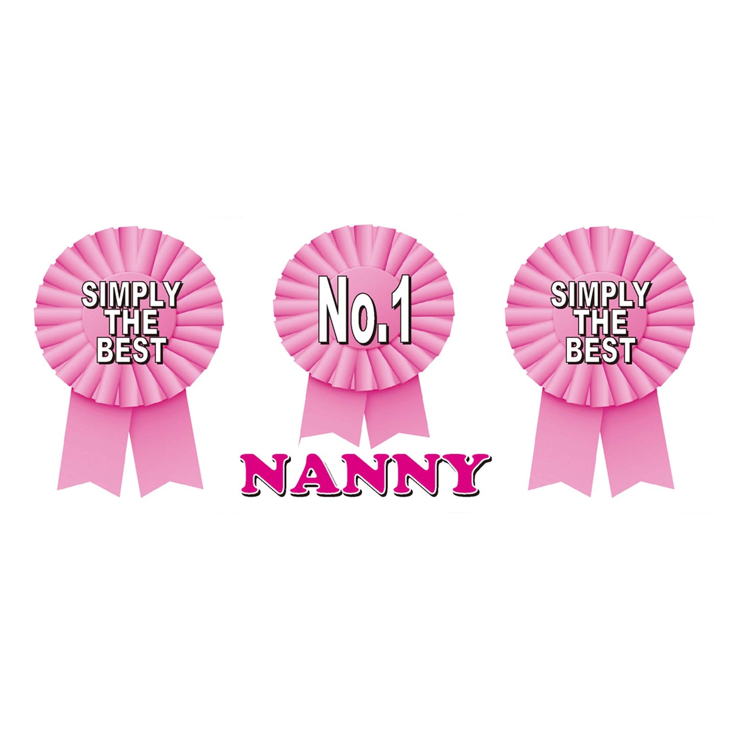 Simply The Best Nanny Ceramic Rosette Gift Mug