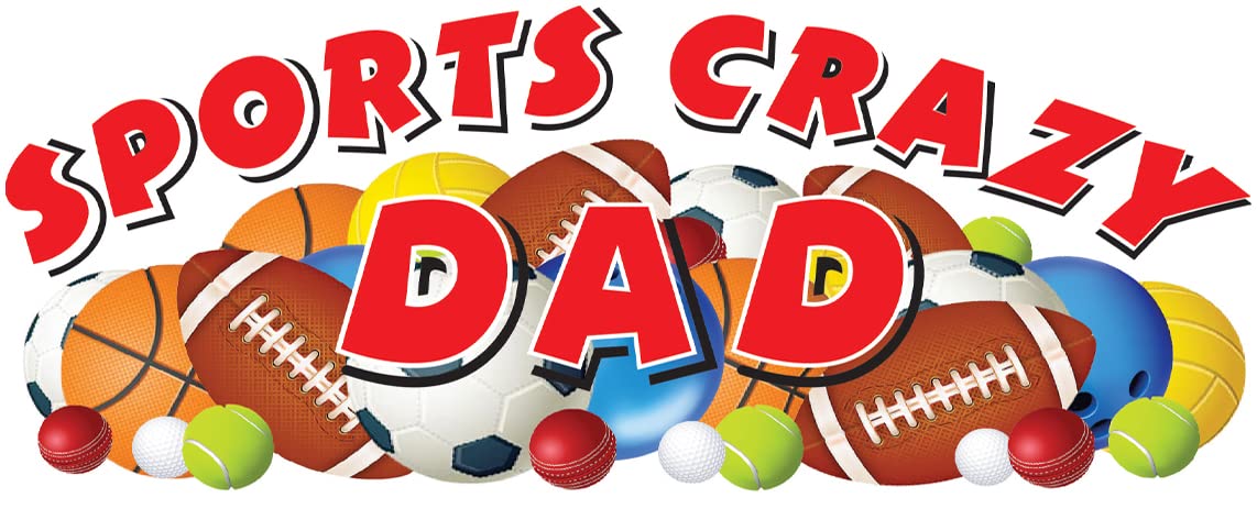Father's Day Sports Crazy White Ceramic Gift Mug with Individually Foil Wrapped Chocolate Footballs
