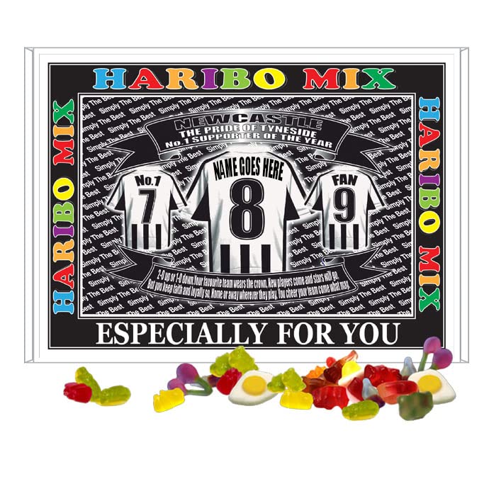 Newcastle Football Shirt Personalised Gift Boxed Sweets Variety