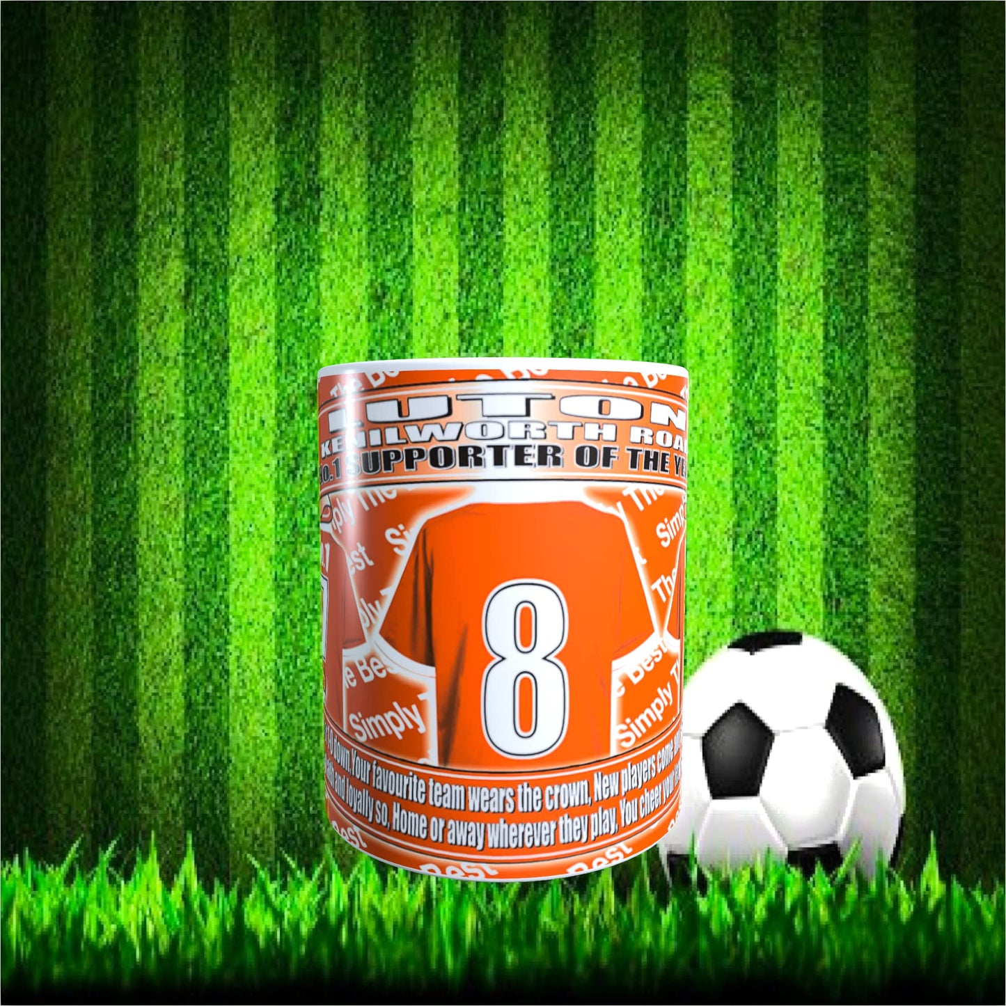 Luton Football Team Shirt Mug Gift with Chocolate Footballs