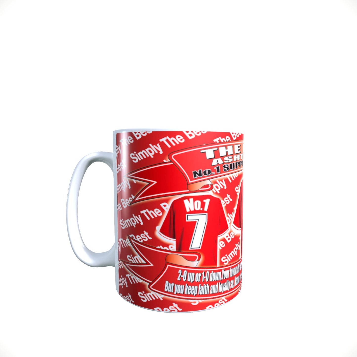 Bristol City Football Team Shirt Personalised Ceramic Mug Gift with Chocolate Footballs