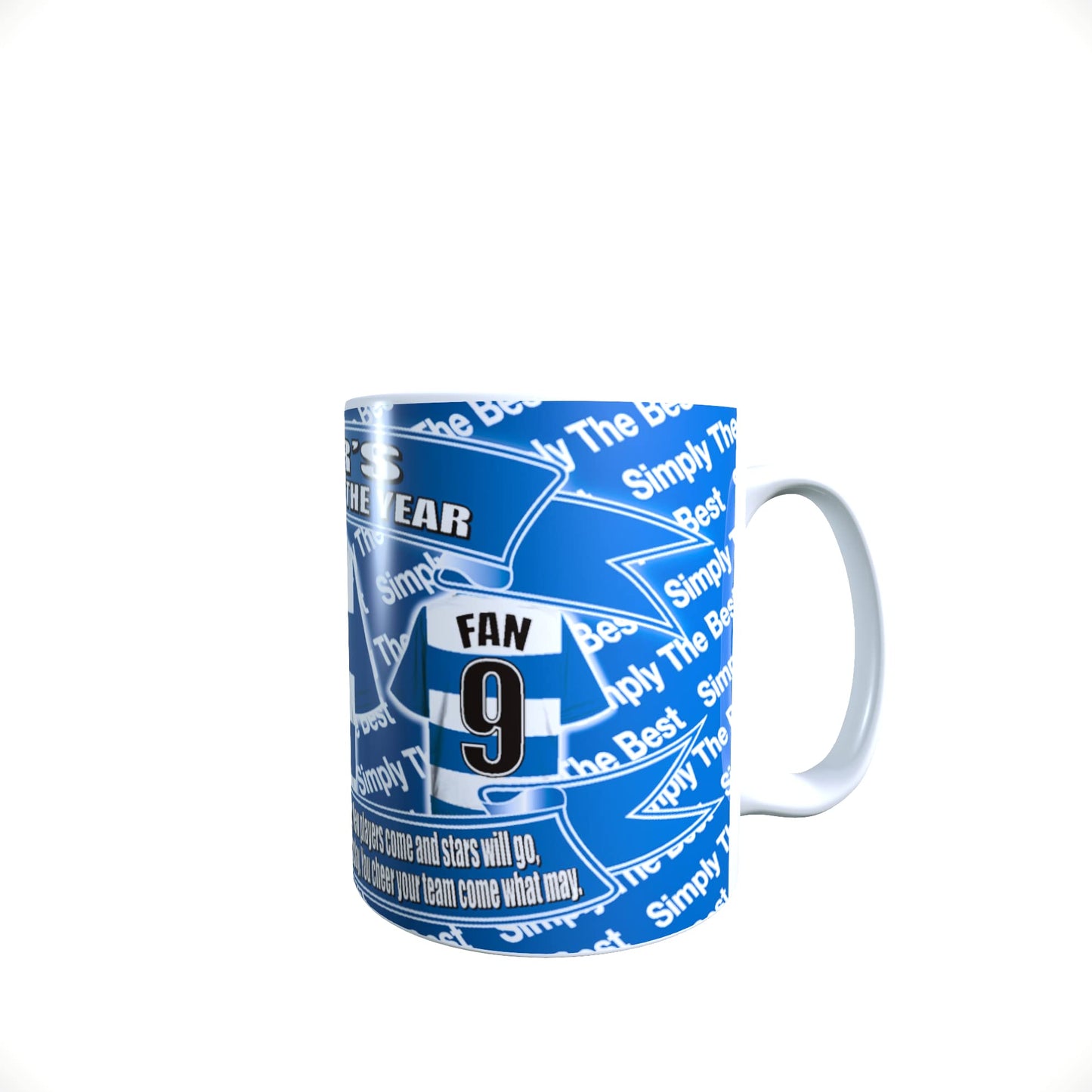 Queens PR Football Team Shirt Personalised Mug Gift with Chocolate Footballs