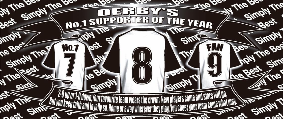 The Rams Football Shirt Silver Aluminium Two Lid Unisex Water Bottle Gift team-Derby
