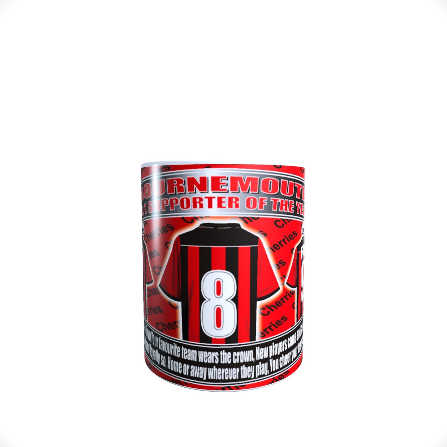 Bournemouth Football Team Shirt Mug Gift with Chocolate Footballs