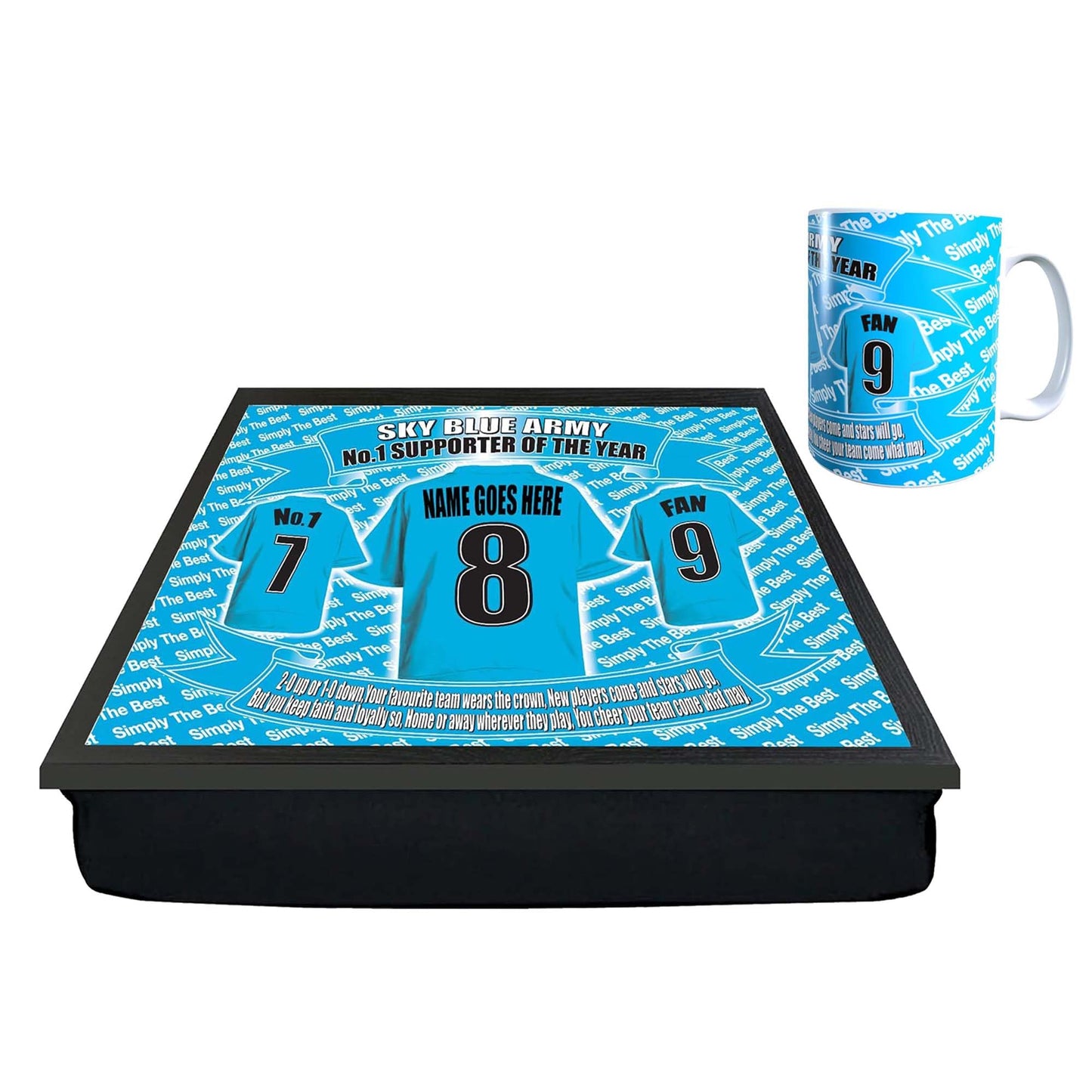 Coventry Football Shirt Personalised Lap Tray And Mug Gift Set, COVENTRY- PERSLapMugGiftSet_000