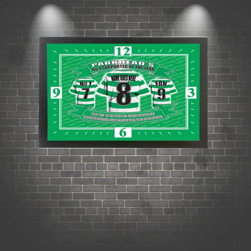 The Celts Football Shirt Personalised Clock Gift Present
