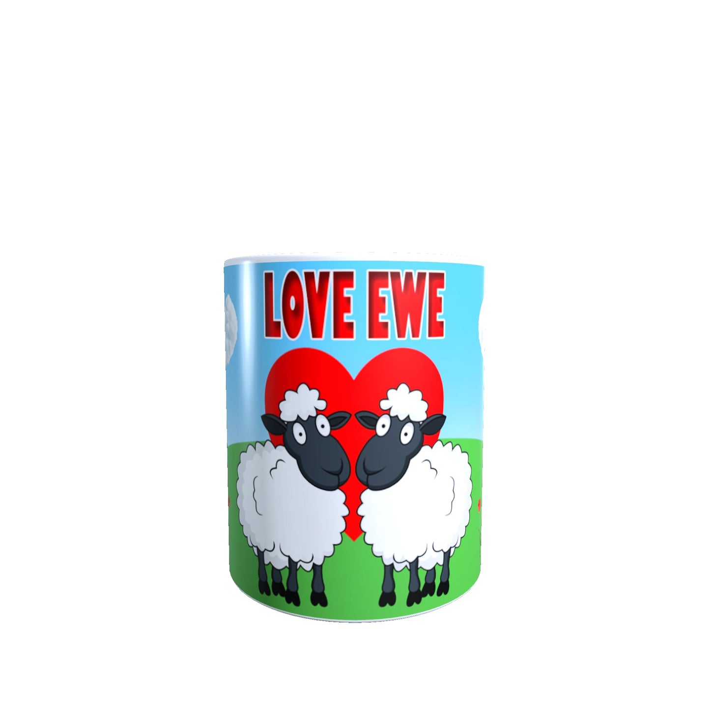 Love Ewe Male Cute Sheep Ceramic Mug Gift