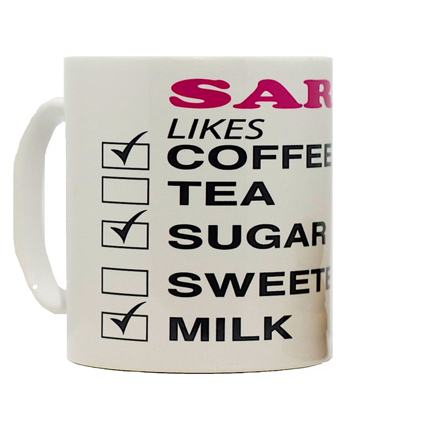 Any Name & Choice of Drinks Personalised Ceramic Gift Mug