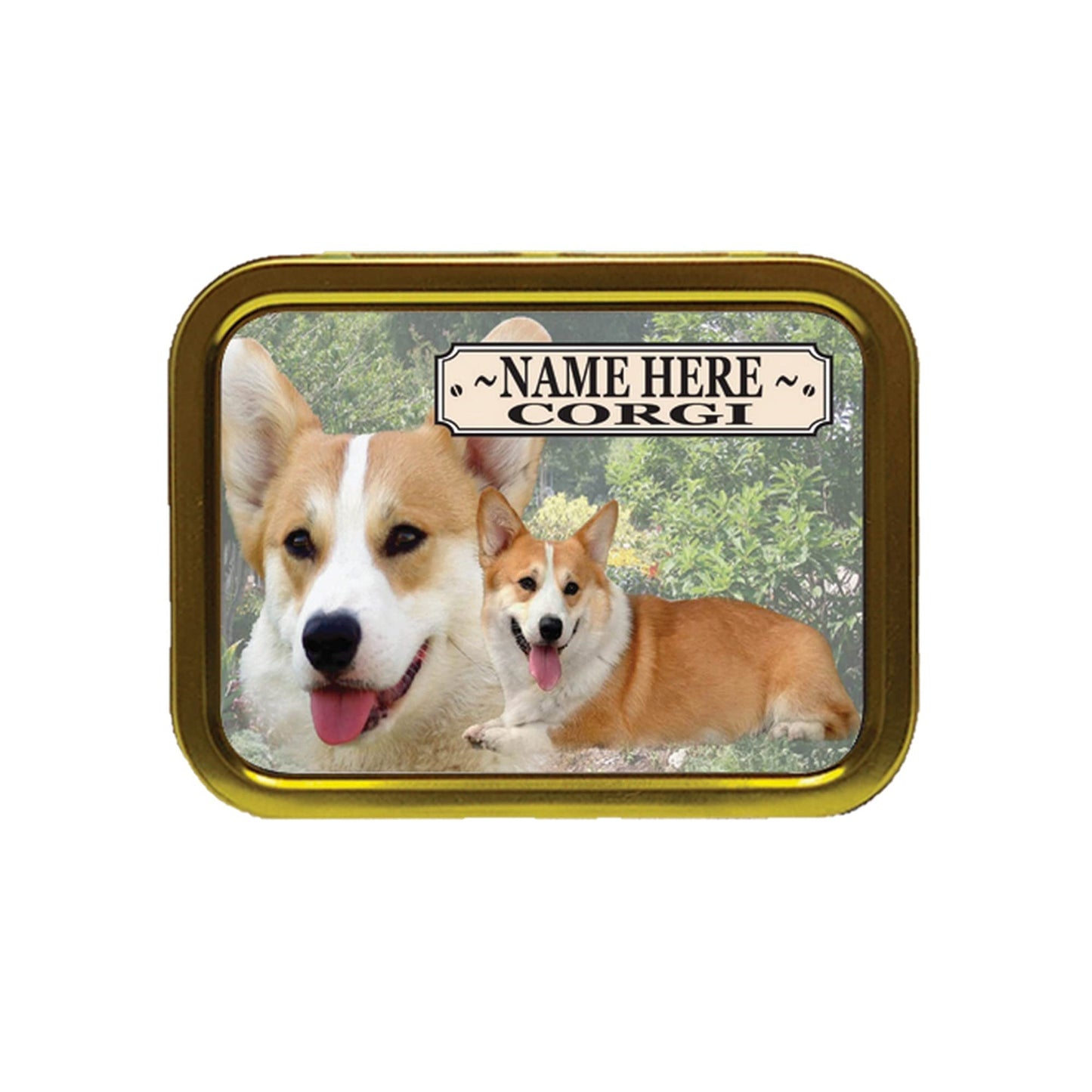 Corgi Dog Breed Personalised Tobacco Tin & Products Gift Set