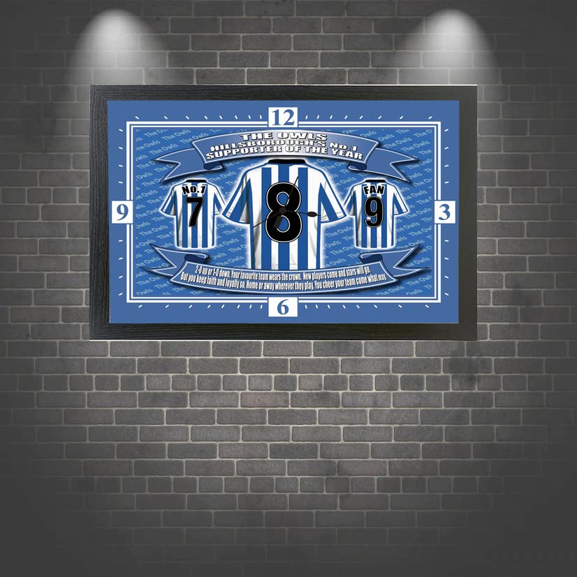 Sheff Wed Football Shirt Clock Gift Present