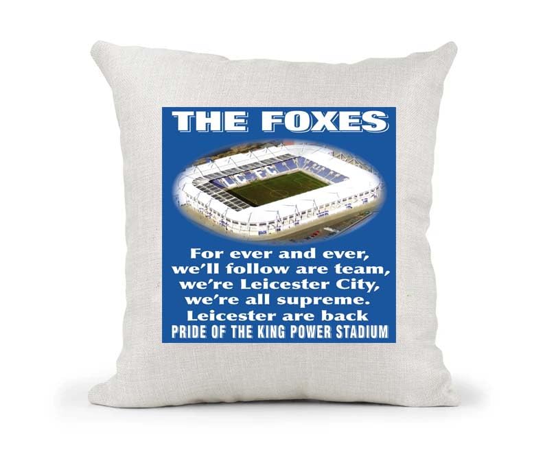 Leicester Football Anthem Song Chant Cushion Cover Gift
