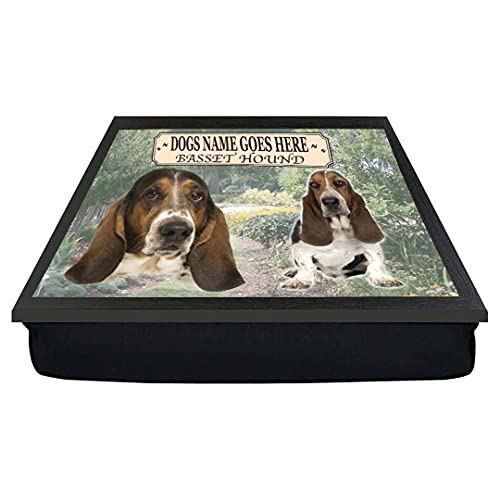 Basset Hound Dog Breed Personalised Gift Lap Tray