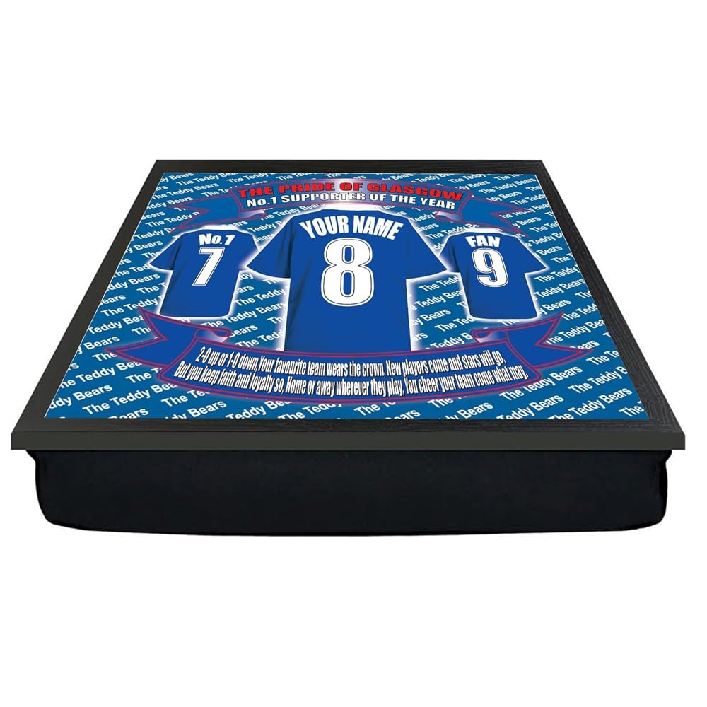 Glasgow The Teddy Bears Personalised Football Club Shirt Lap Tray And Mug Gift Set