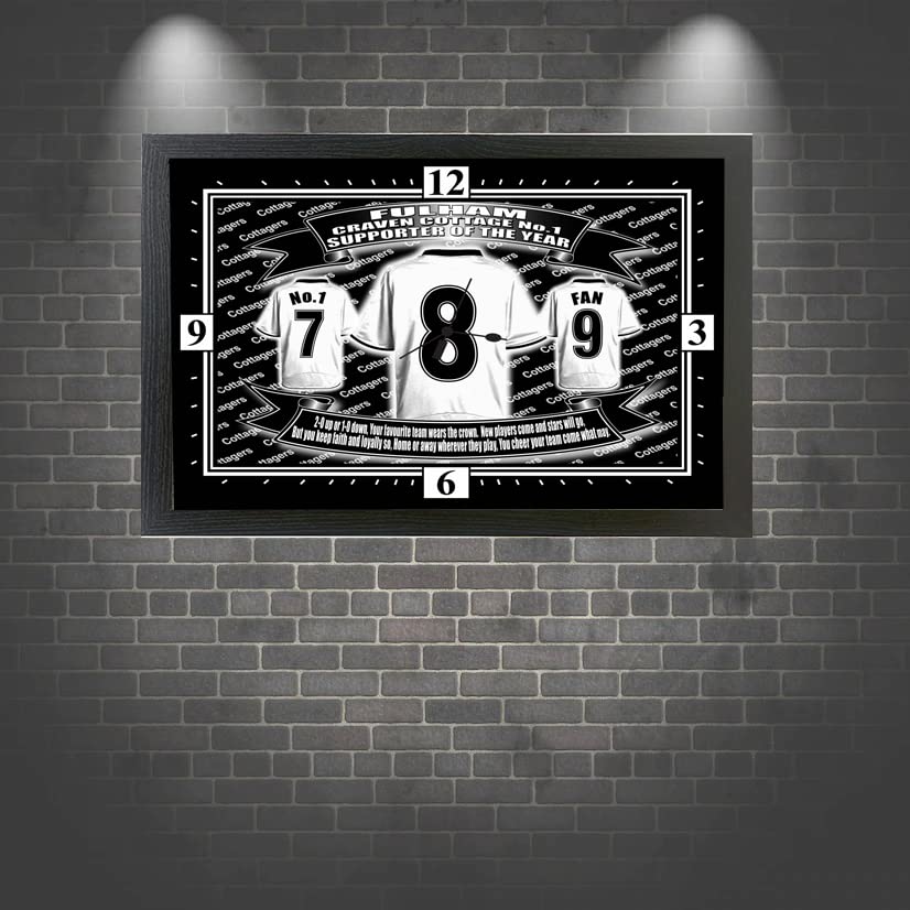 Fulham Football Shirt Clock Gift Present
