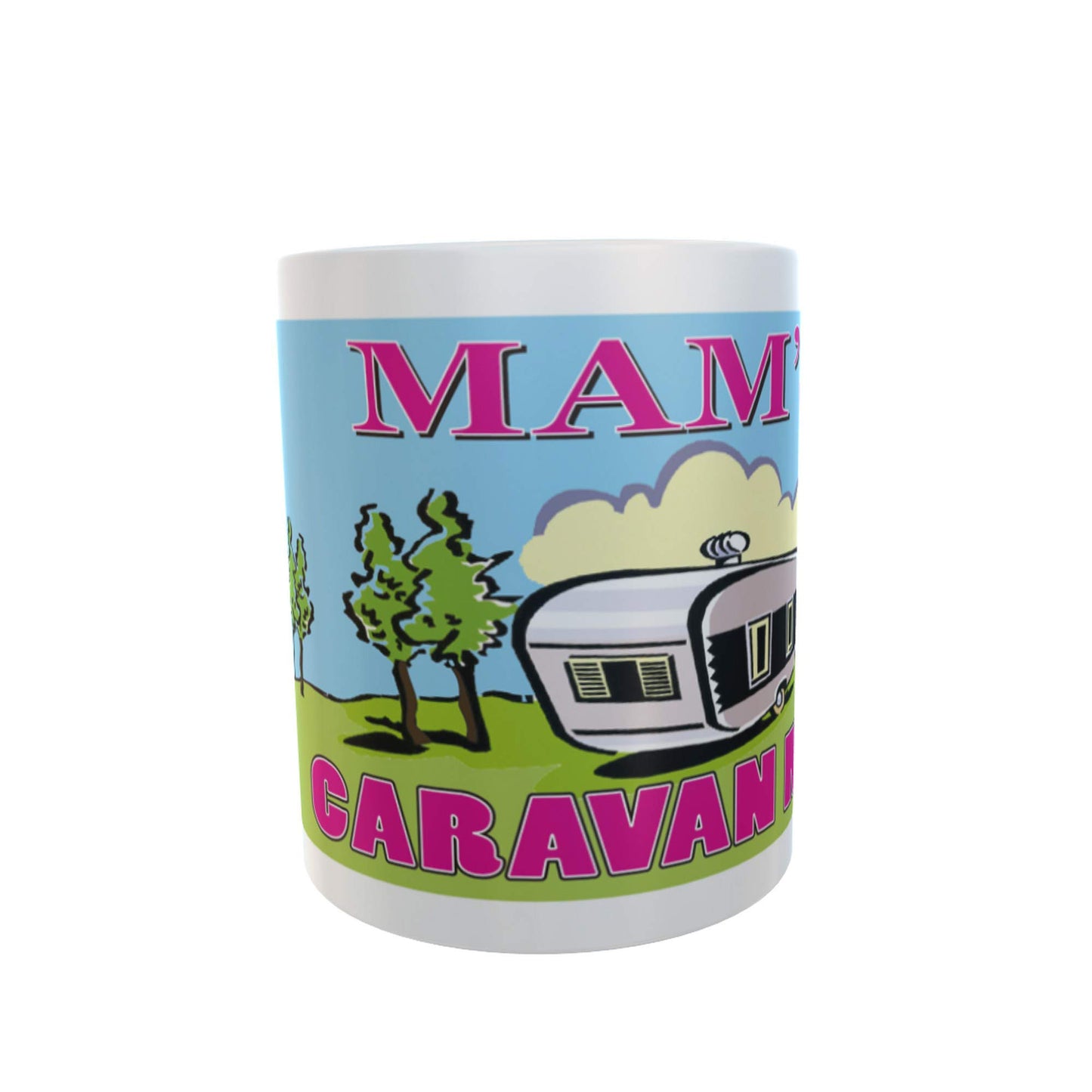 Mam's Home is Where You Park It Personal Ceramic Caravan Mug Gift