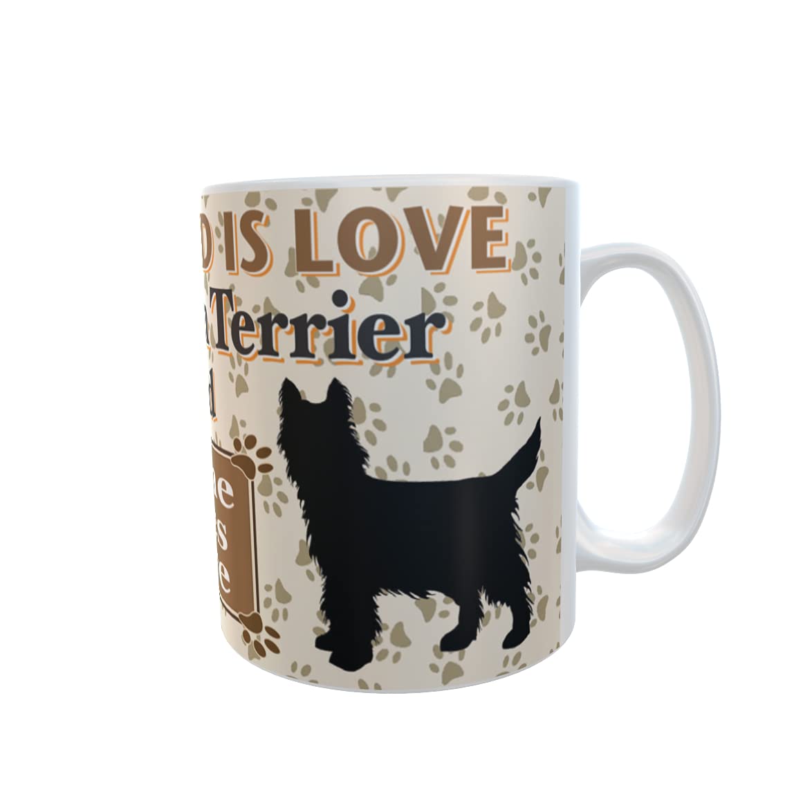 All You Need is Love and a Cairn Terrier Dog Personalised Mug Gift