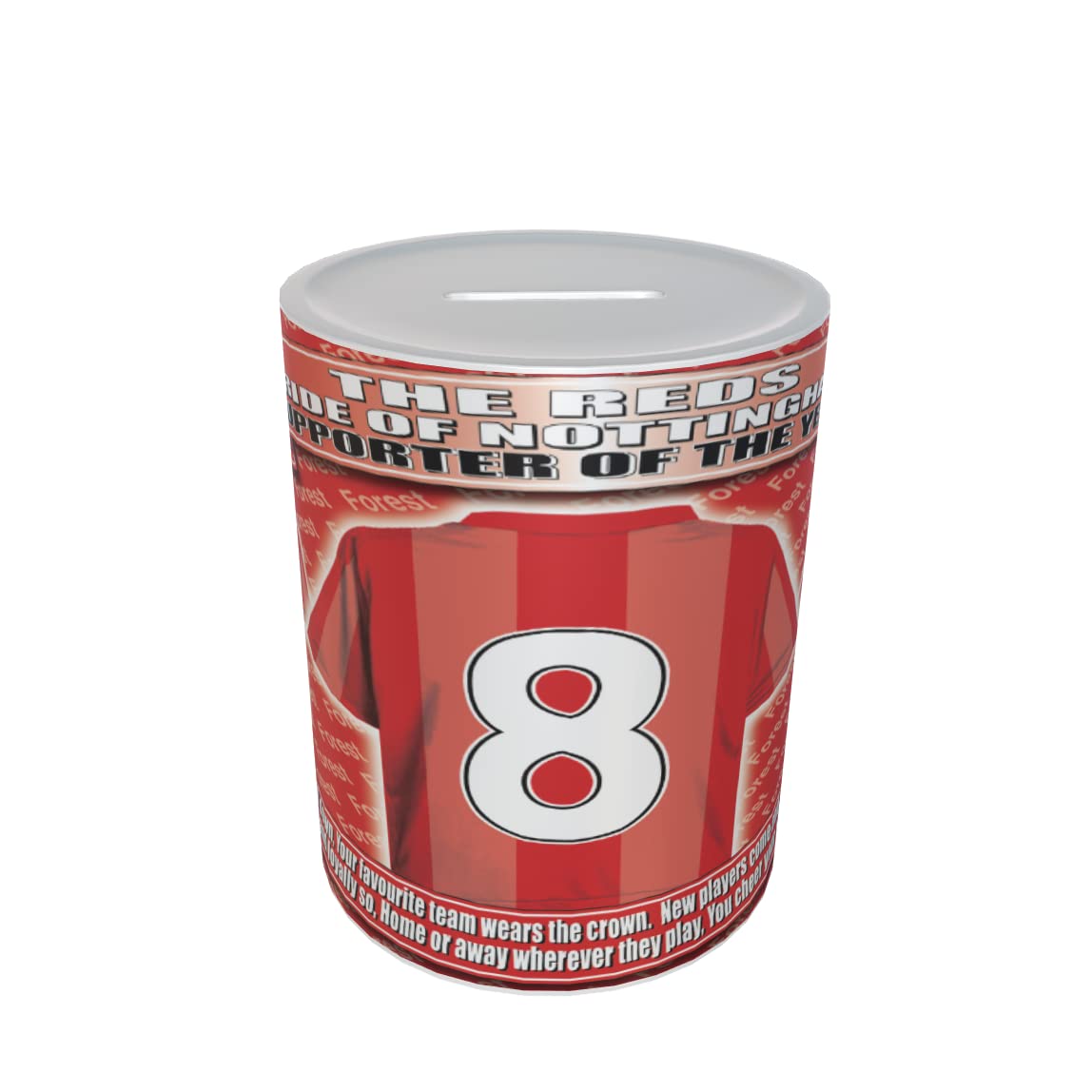 Notts Forest Football Shirt Ceramic Money Box Gift