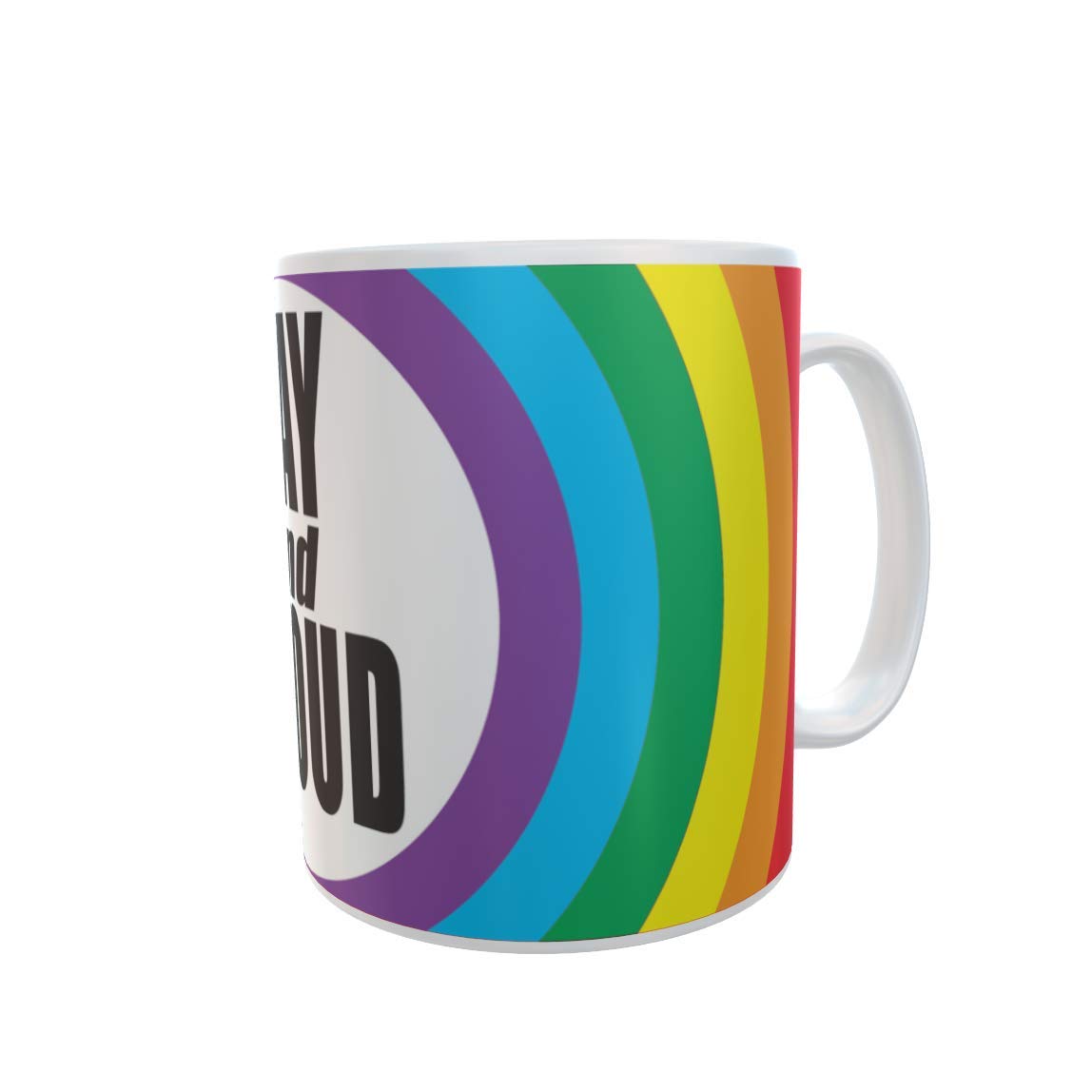 Gay and Proud Rainbow Ceramic Gift Mug