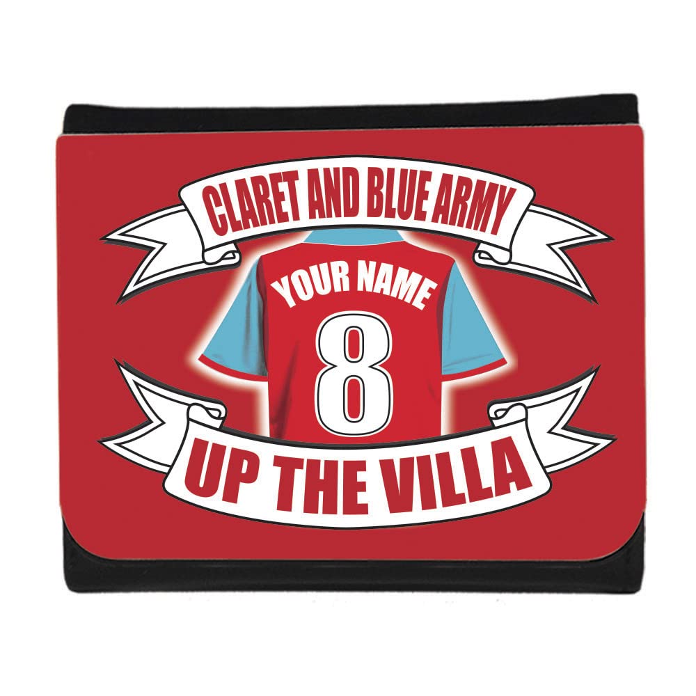 The Villa Personalised Football Shirt Money Wallet Gift Team-Aston