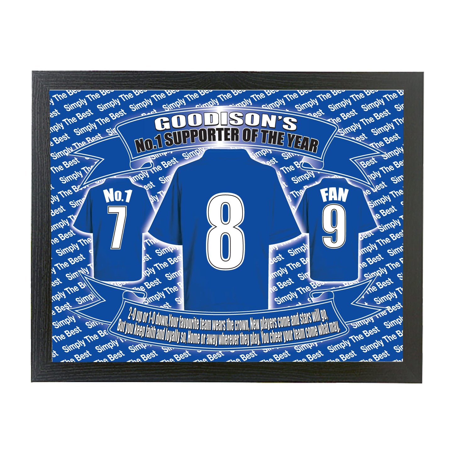 Classic Cushioned Bottom Multicolour Lap Tray Gift for Everton Fans