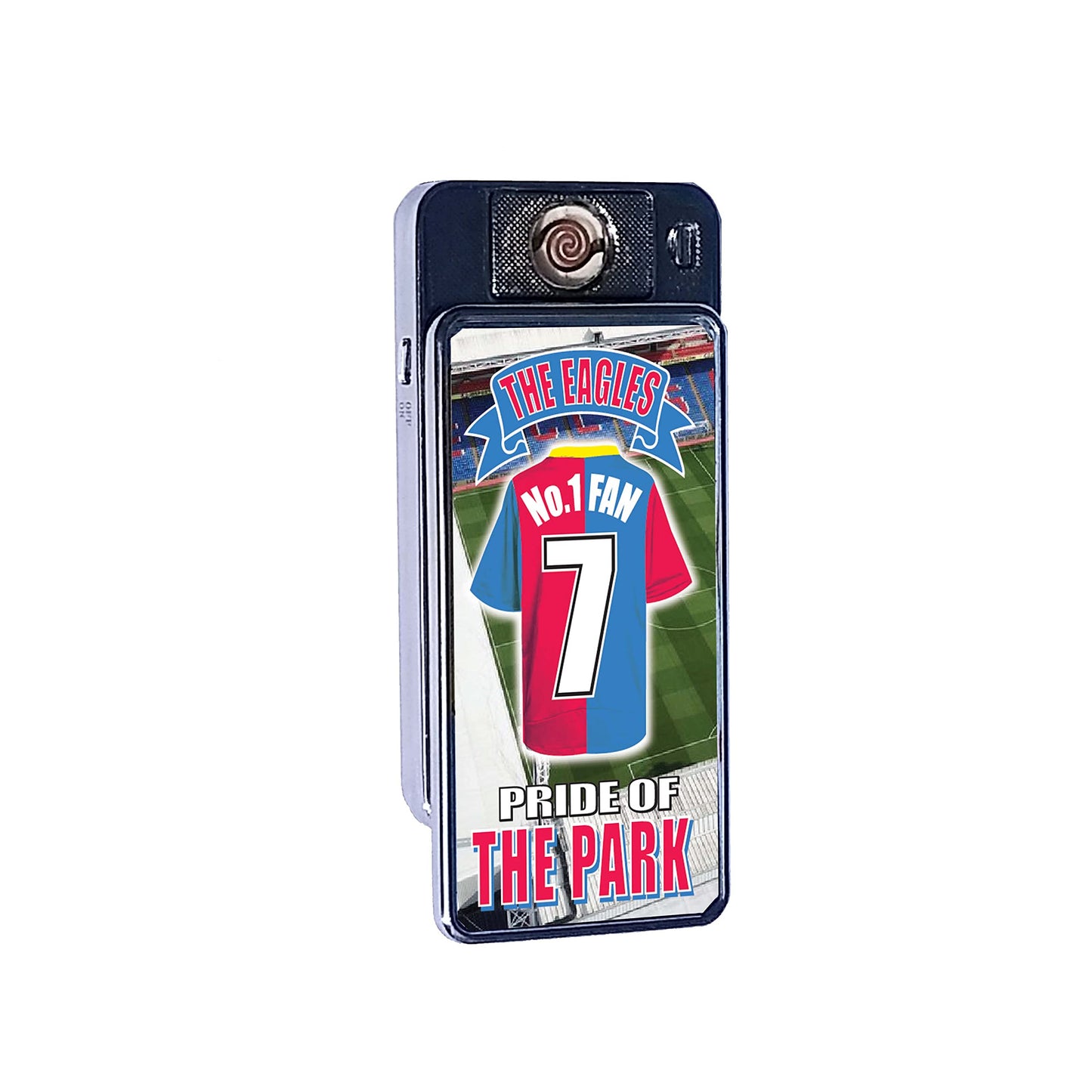 The Glaziers No.1 Fan Football Shirt Rechargeable Gift Boxed Silver Metal USB Lighter Team-Crystal-Palace