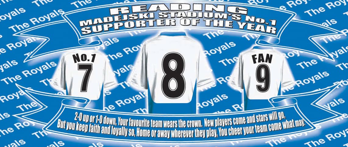 Reading Football Shirt Silver Aluminium Two Lid Unisex Water Bottle Gift