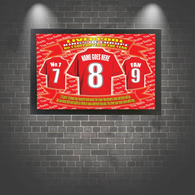 Liverpool Personalised Football Shirt Picture Gift