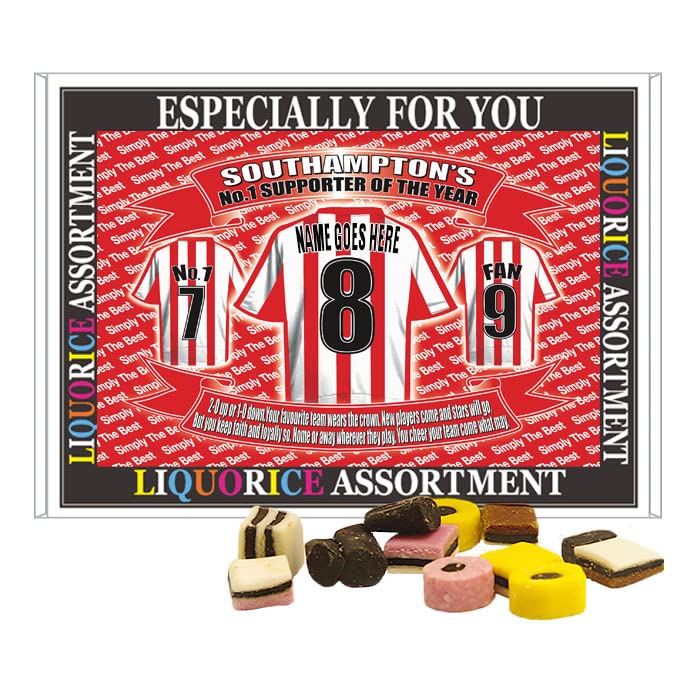 Southampton Football Shirt Personalised Gift Boxed Sweets Variety
