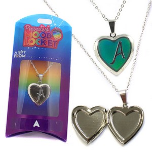 Colour Changing Personalised Mood Locket Necklace:- A